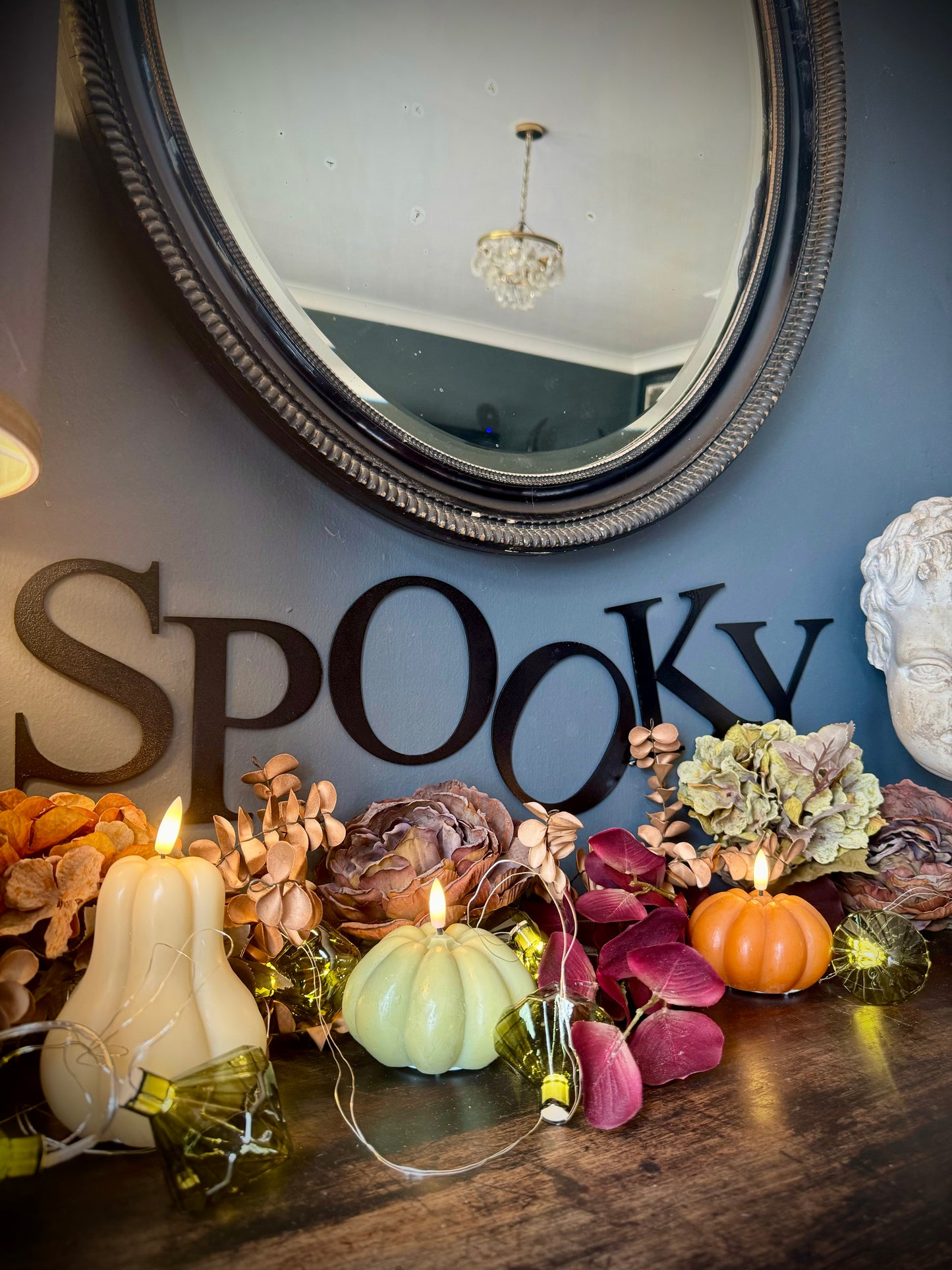 Halloween Decorations 5" or 12" Black Metal Alphabet Letters SPOOKY Personalised Gift Present Mantelpiece Decor, Reusable Decorations