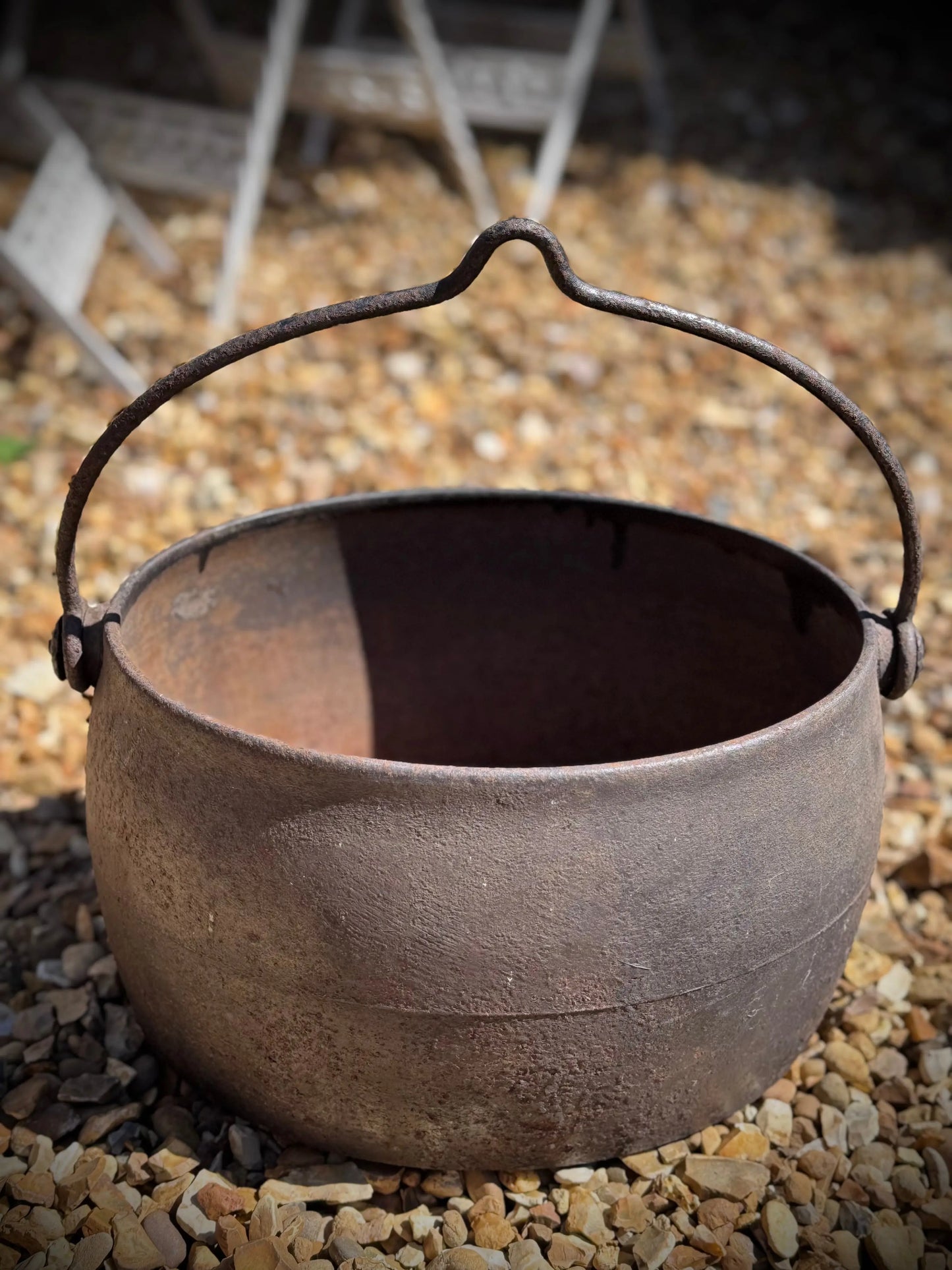 Antique Cast Iron Cauldron Pot 3 Gallon A.Kendrick & Sons West Bromwich Planter Log Holder RUSTIC WAREHOUSE NORFOLK