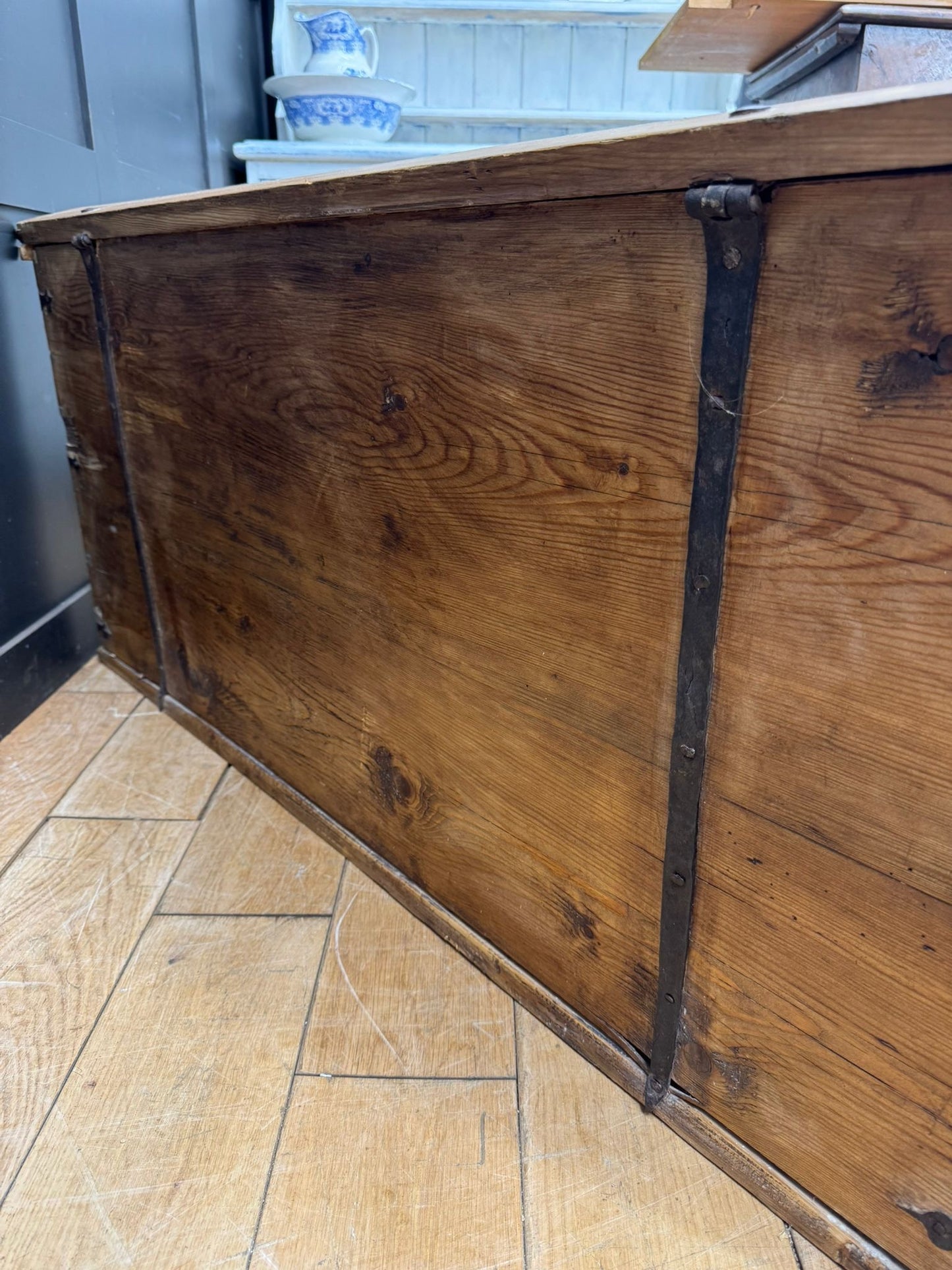 Swedish Pine Domed Top Chest / Old Pine / Blanket Box / Storage Trunk