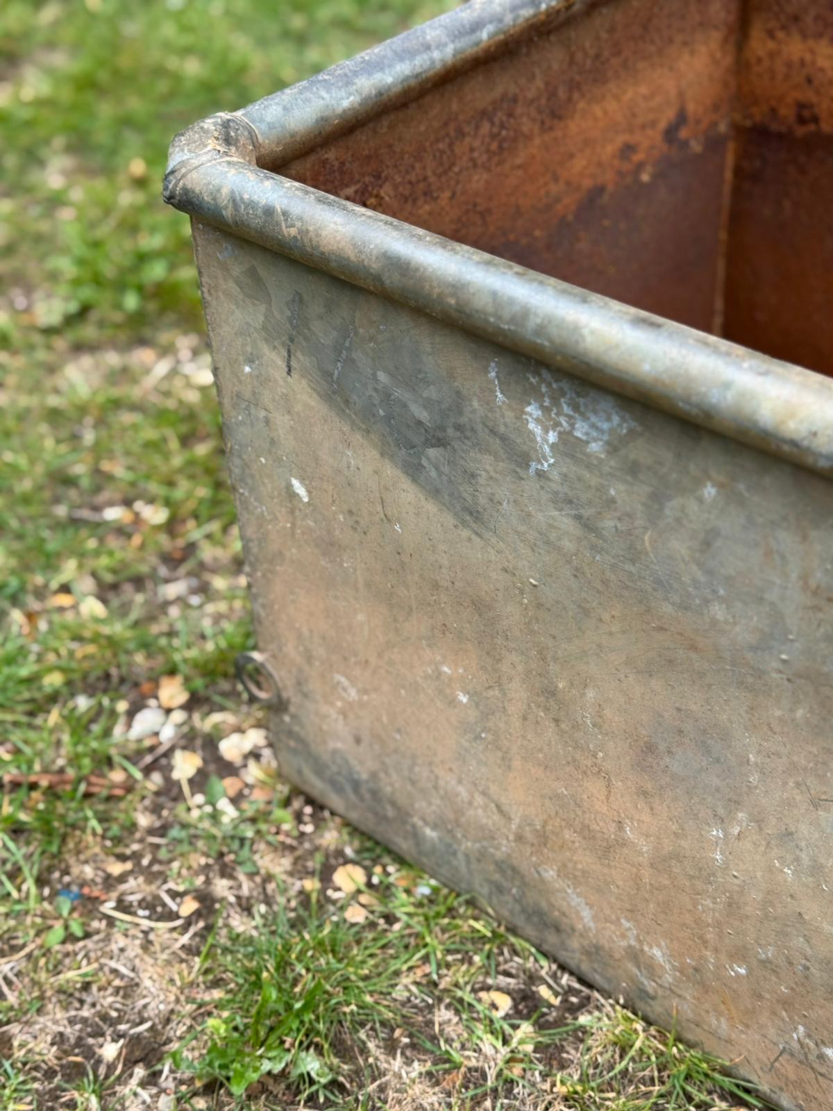 Rustic Galvanised Trough Garden Planter /  Raised Bed Flower Plant Tree Pot 6A
