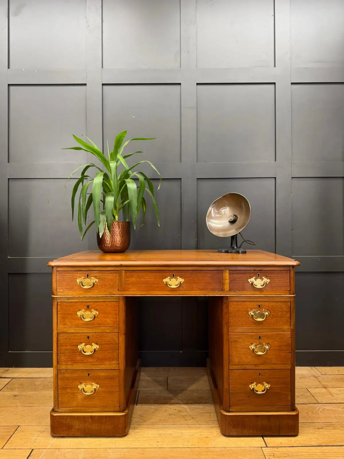 Victorian Mahogany Twin Pedestal Writing Desk / Office Study Computer Desk RUSTIC WAREHOUSE NORFOLK
