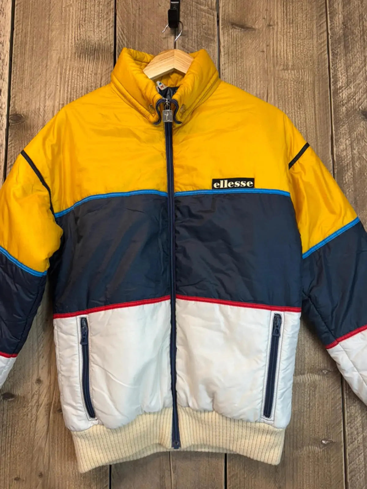 Original 1980s Vintage Elllese Ski Jacket Coat Mens Large Penguin Logo 1968-75 ellesse