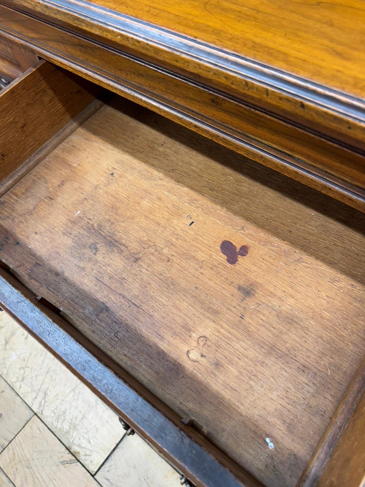 Antique Walnut Sideboard – Art Nouveau Cabinet with Drawers Cupboard TV Unit