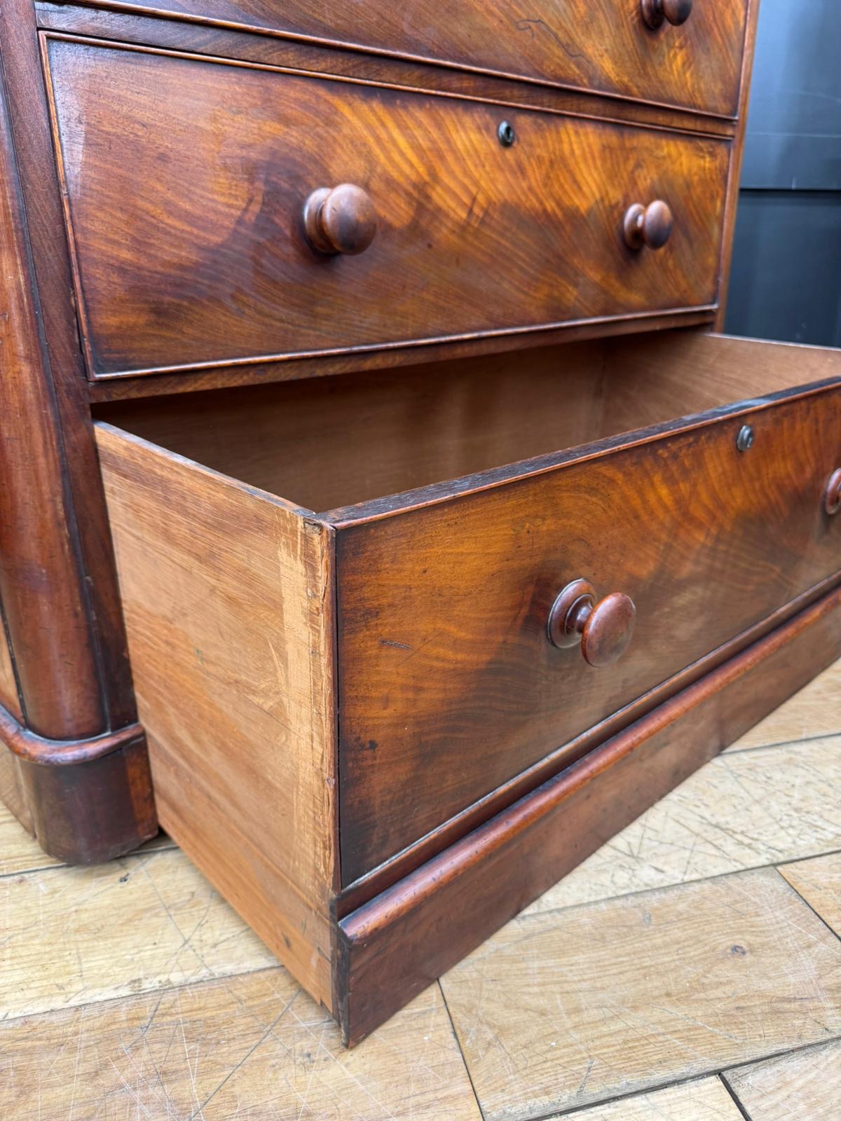 Antique Victorian Mahogany Chest of Drawers Tallboy Bedroom Dresser Storage