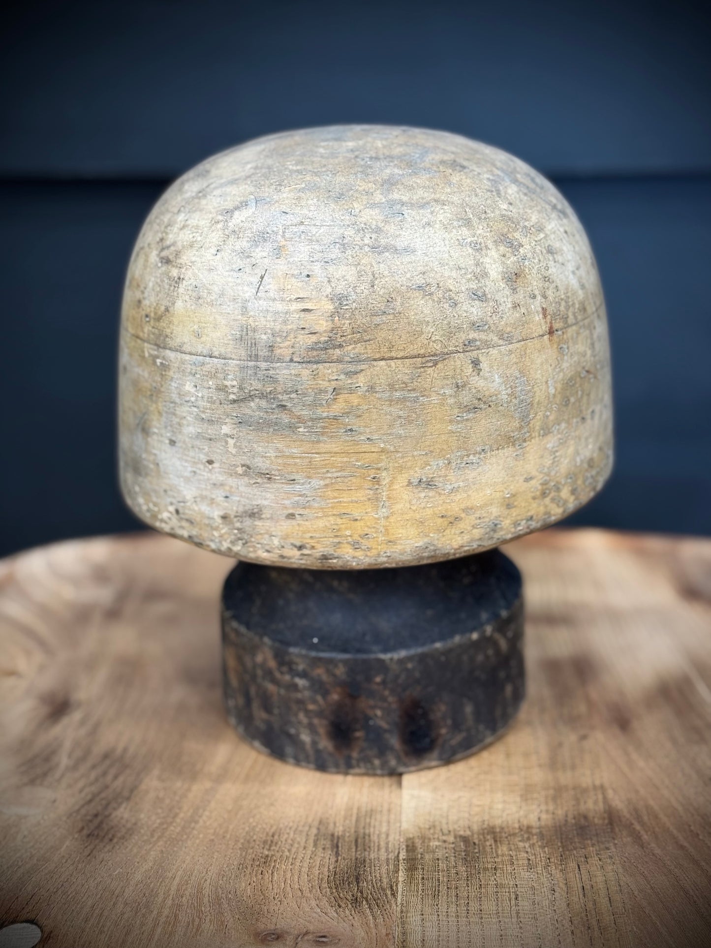 Antique Hat Block Milliner Wooden Hat / Wig Shop Stand