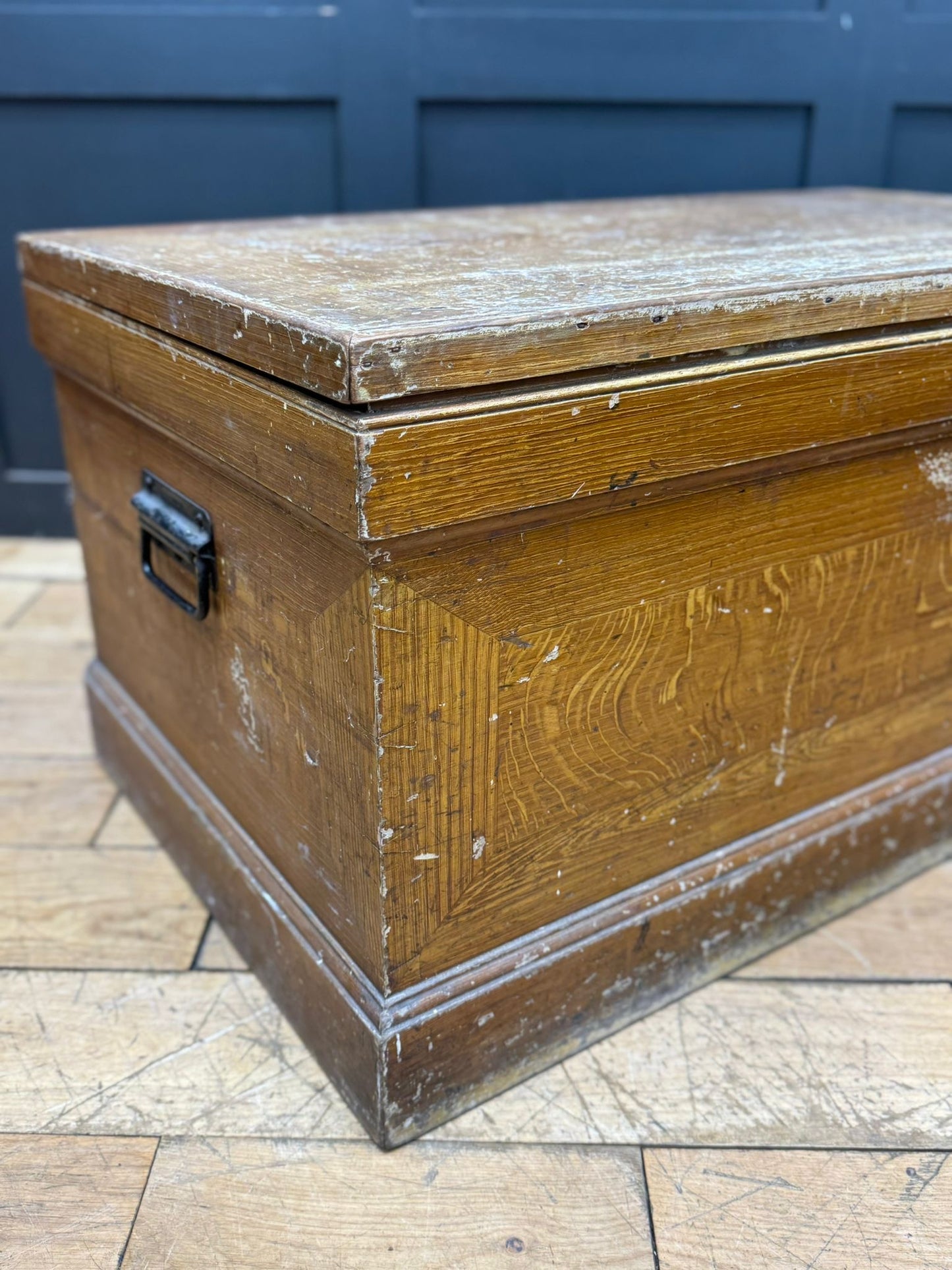 Antique Scumbled Pine Blanket Box / Storage Chest Coffee Table