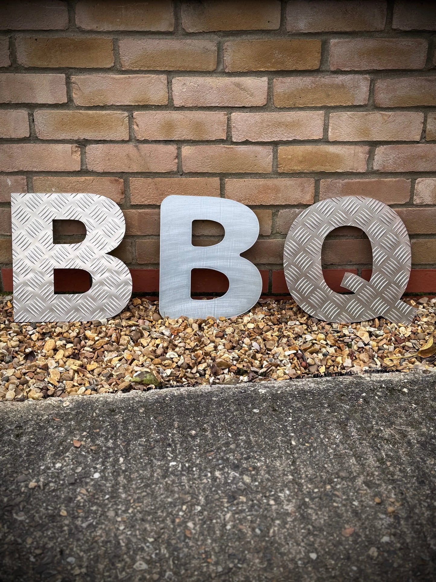 BBQ Steel Lettering 12 inch RUSTIC WAREHOUSE NORFOLK