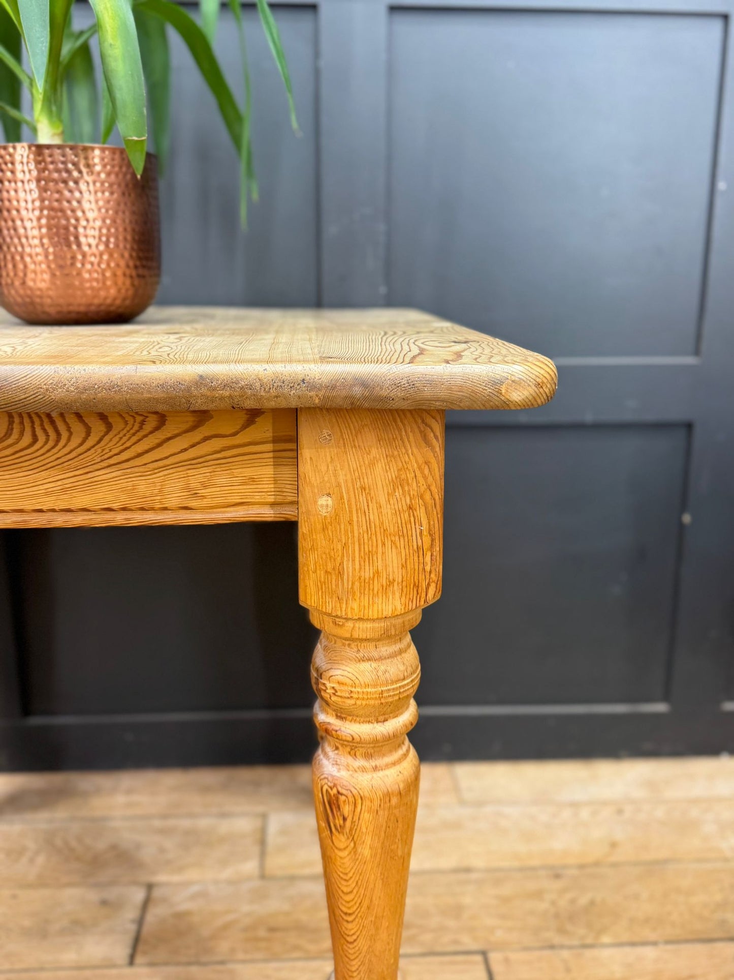 Vintage Square Small Solid Pine Table  / Farmhouse Dining Table / Kitchen Table