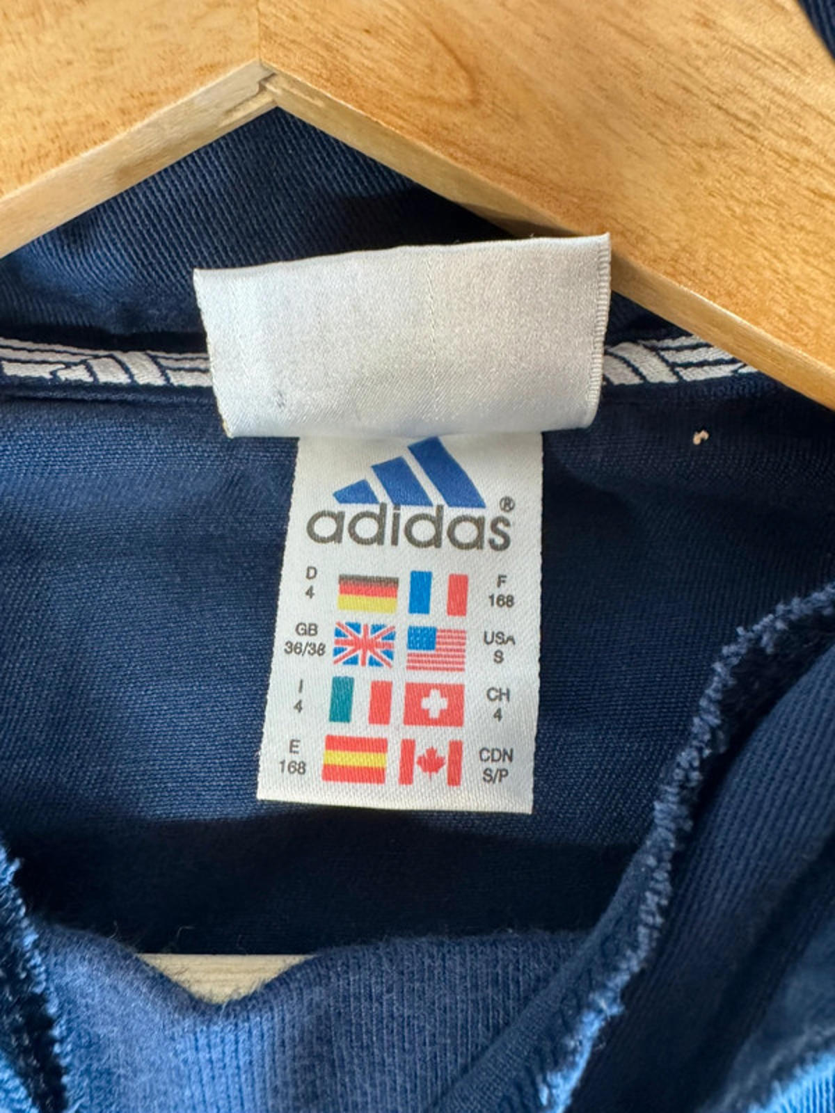 Vintage 90s Adidas Retro Drill Tracksuit Top Sweater Jumper Men’s Large