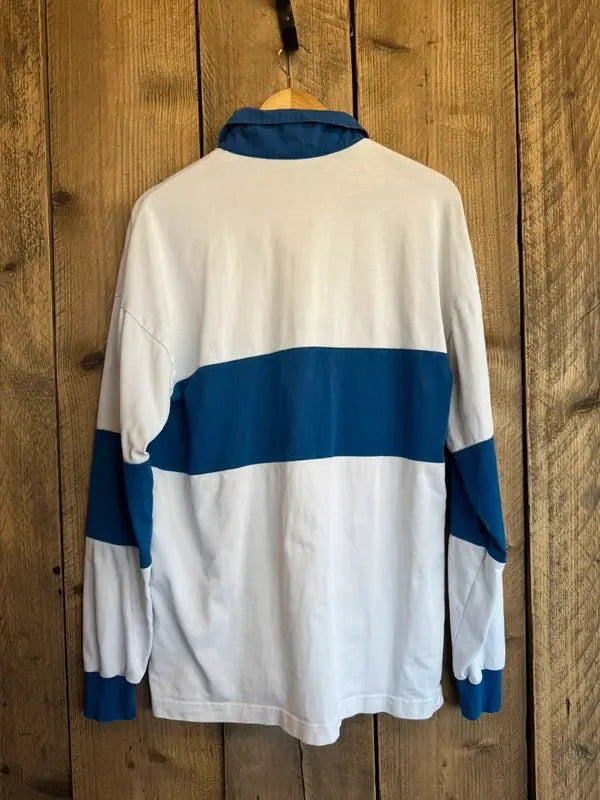 Vintage men’s Benetton Rugby Shirt Top jumper sweater Football Casuals #404