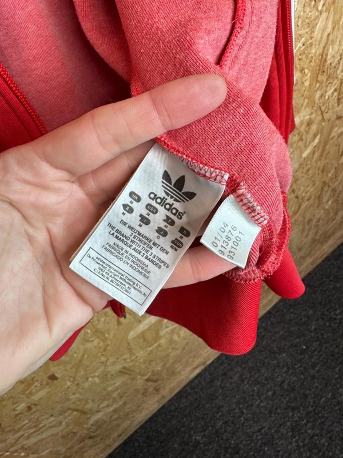 Vintage Adidas original tracksuit top retro, Meduim , Firebird Red White #197