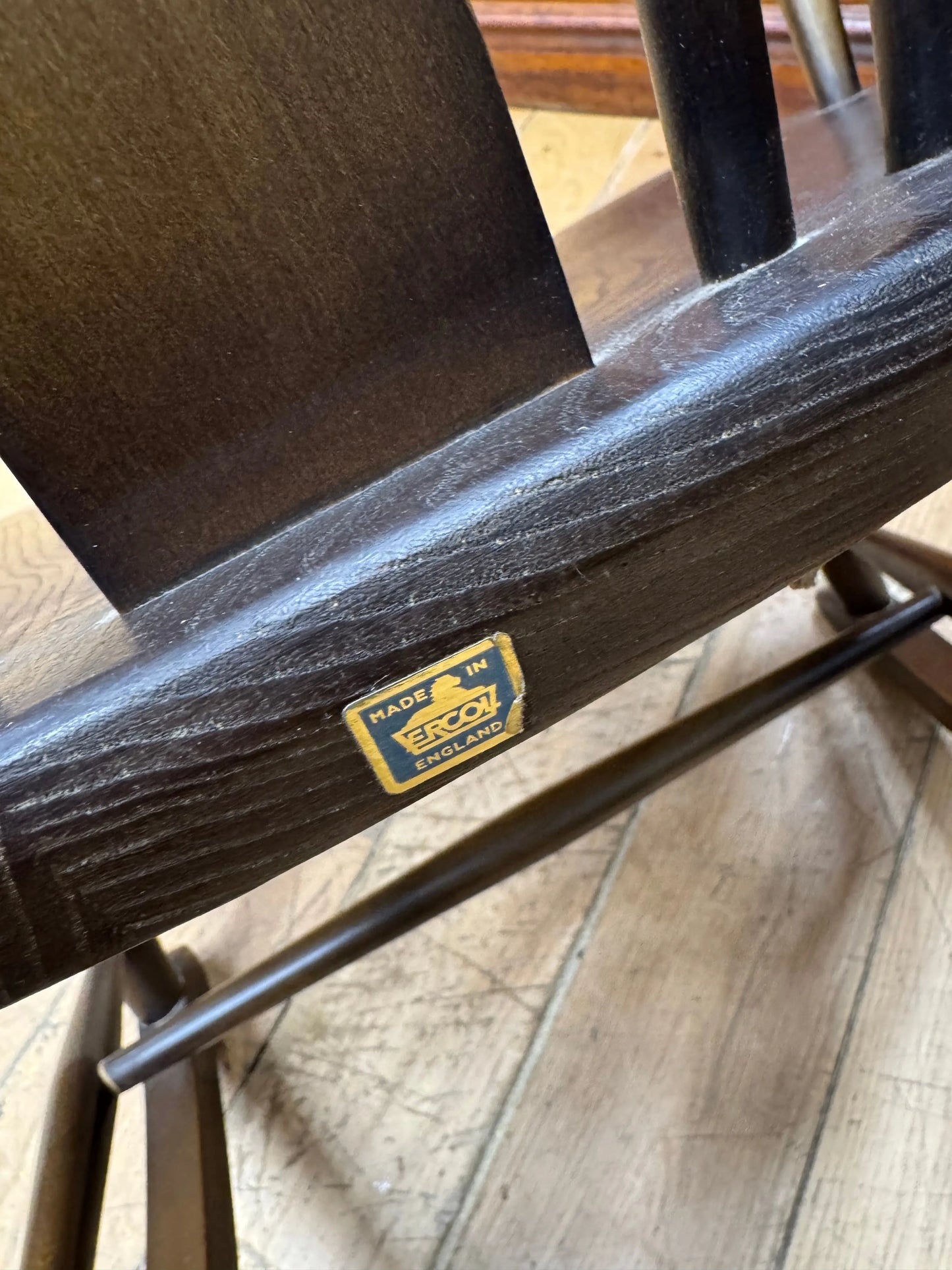 Ercol Windsor Rocking Chair Vintage Elm Beech Armchair Rocker 473