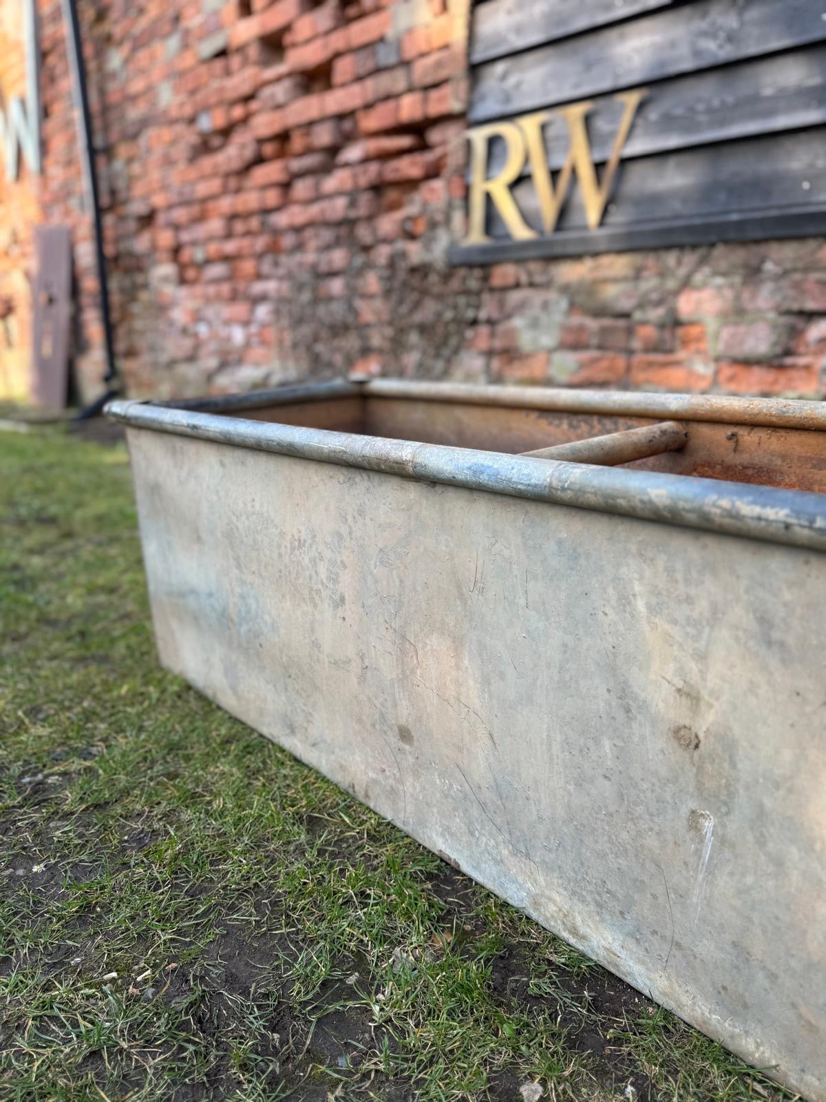 Reclaimed Galvanised Trough Planter /  Raised Bed Plant Tree Shrub Herb Pot BB