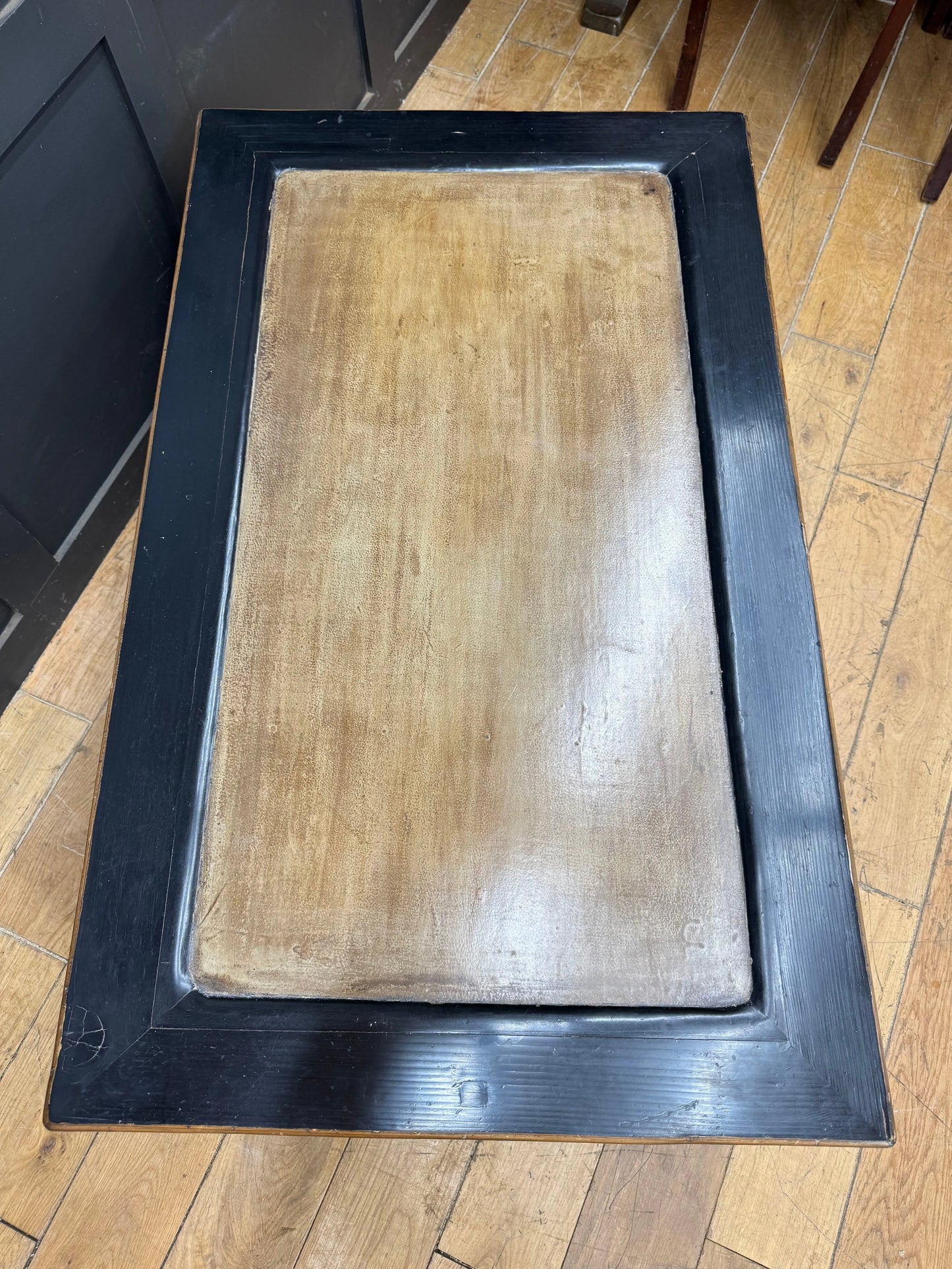 Vintage Chinese Black Lacquer Kang Coffee Table Low Oriental Table