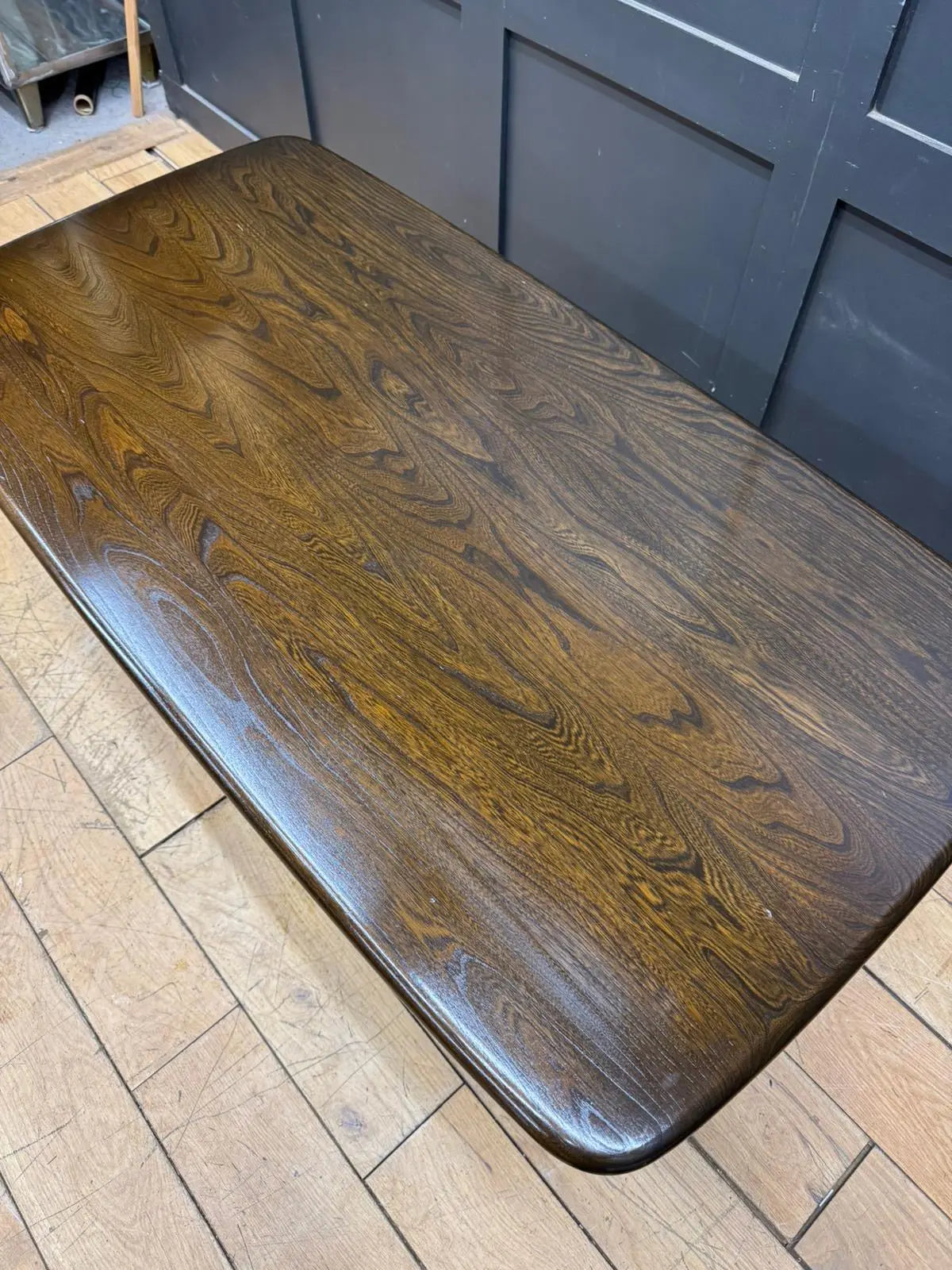 Vintage Ercol Solid Elm Refectory Coffee Table – Occasional Supper Table *RARE RUSTIC WAREHOUSE NORFOLK