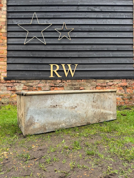 Vintage Galvanised Trough Garden Planter 123cm / Raised Flowerbed Plant Tree Pot Z2 RUSTIC WAREHOUSE NORFOLK