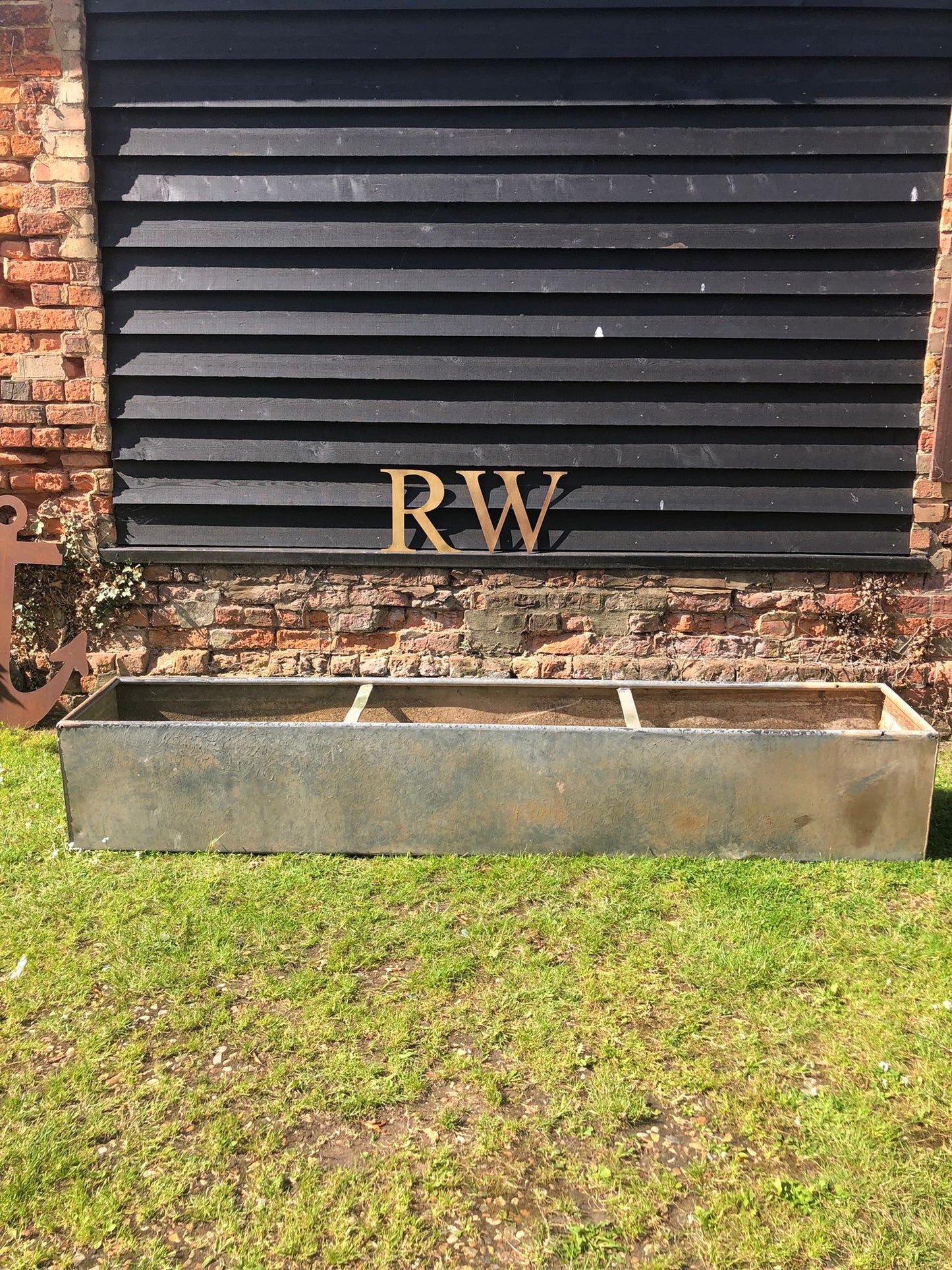 Vintage Galvanised Trough Planter / Herb Garden /Raised Bed Pond /Plant Pot F
