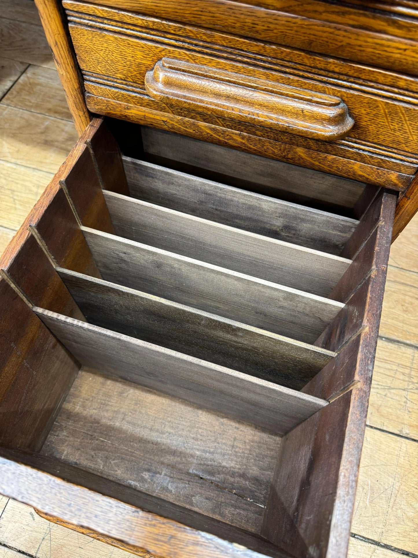 Edwardian Oak Roll Top Pedestal Desk Writing Desk With Fitted Interior RUSTIC WAREHOUSE NORFOLK