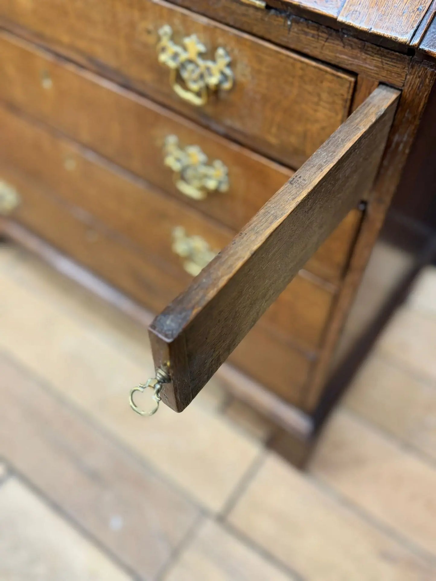 Georgian Oak Bureau Desk / Writing Desk / Sideboard Chest Of Drawers RUSTIC WAREHOUSE NORFOLK