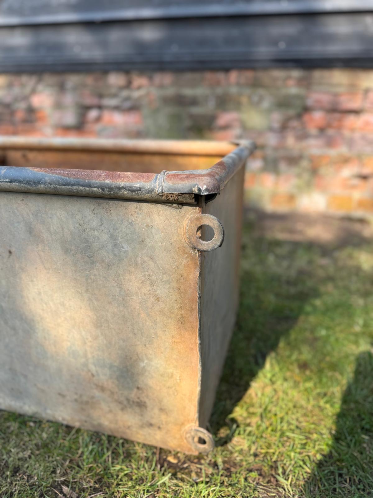 Reclaimed Galvanised Trough Planter /  Raised Bed Plant Tree Shrub Herb Pot BB