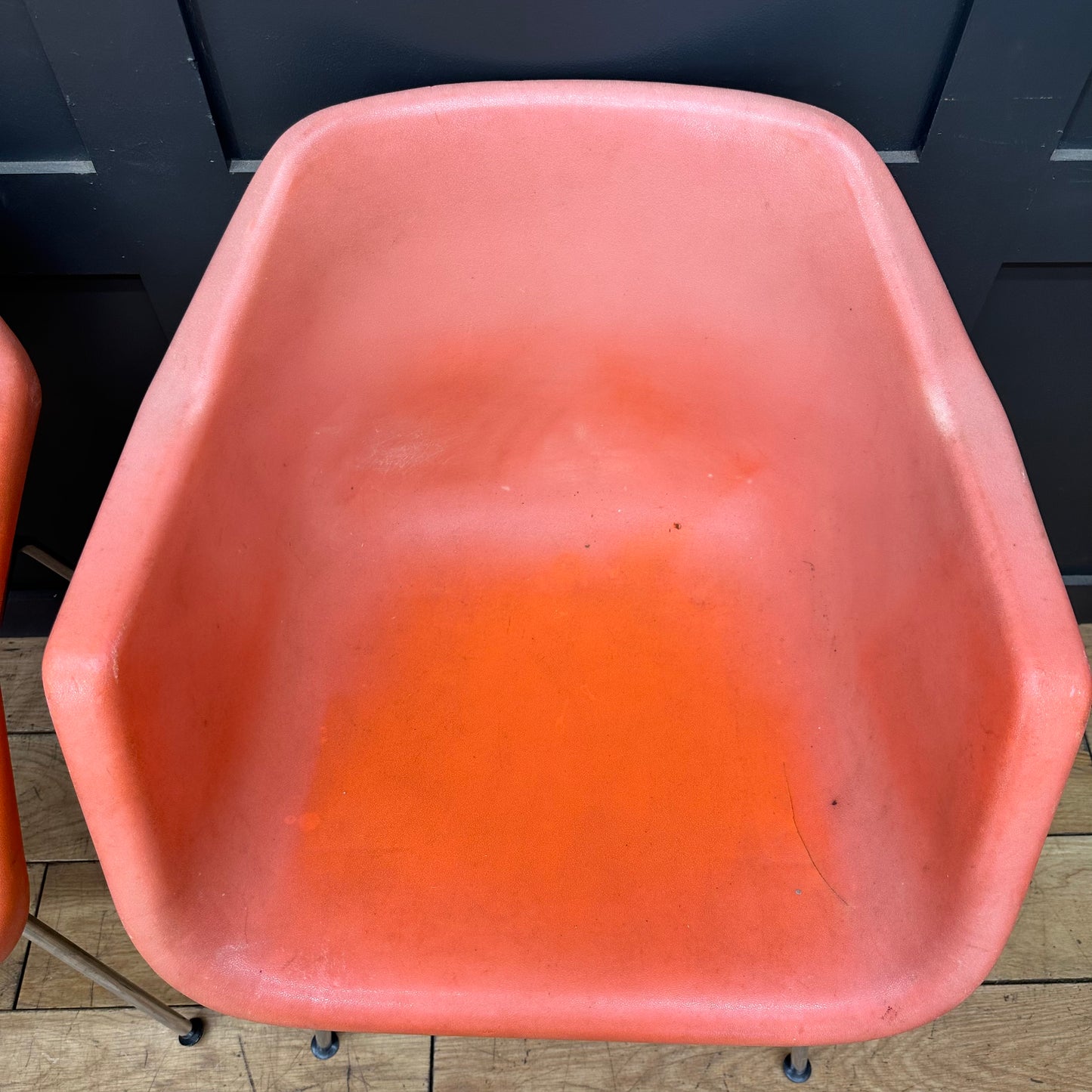 Pair Of Robin Day Mid Century Chairs / Retro Armchairs / Plastic And Chrome / retro furniture