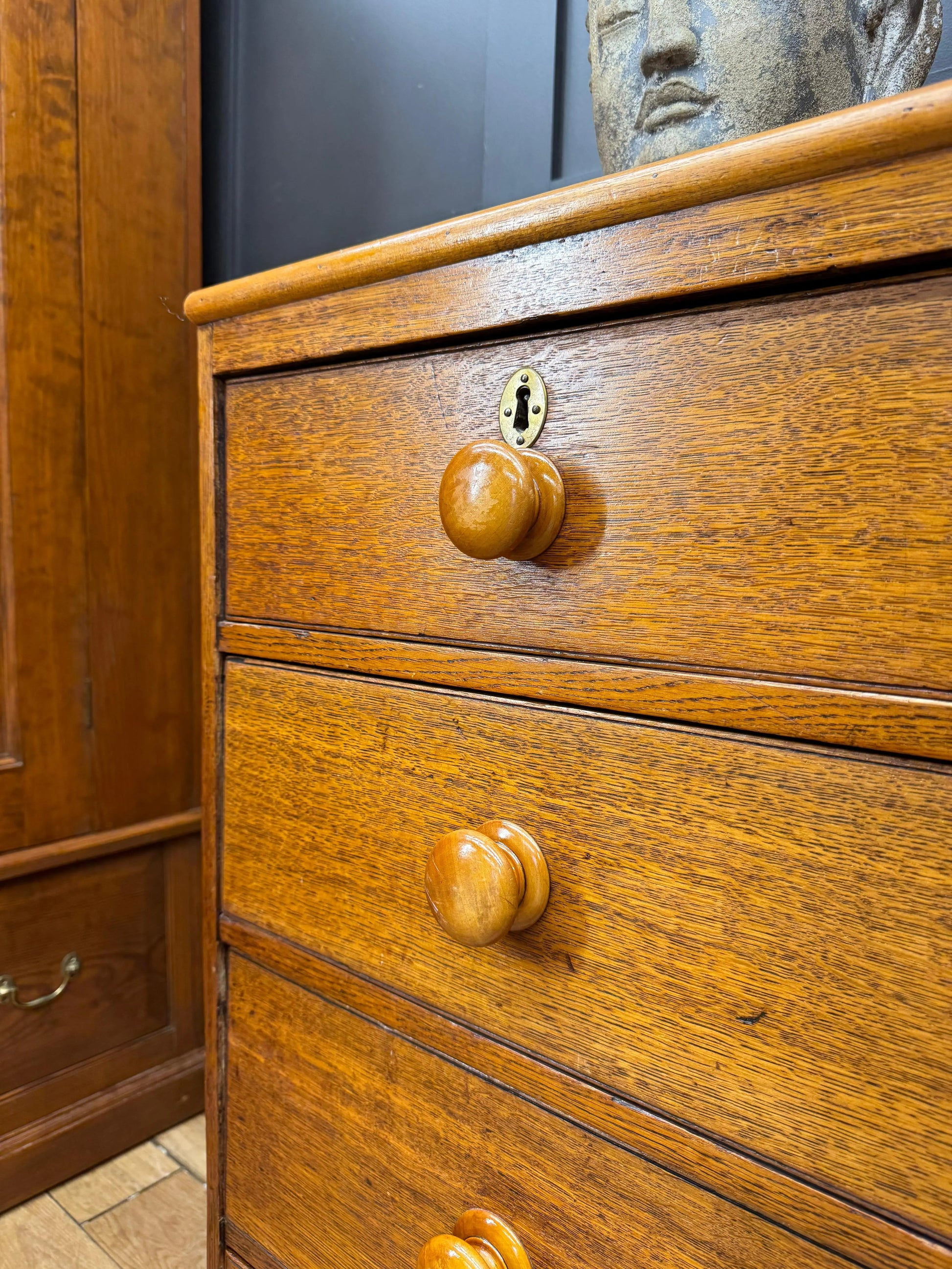 Antique Solid Oak Chest of Drawers Bedroom Storage Furniture Drawers RUSTIC WAREHOUSE NORFOLK