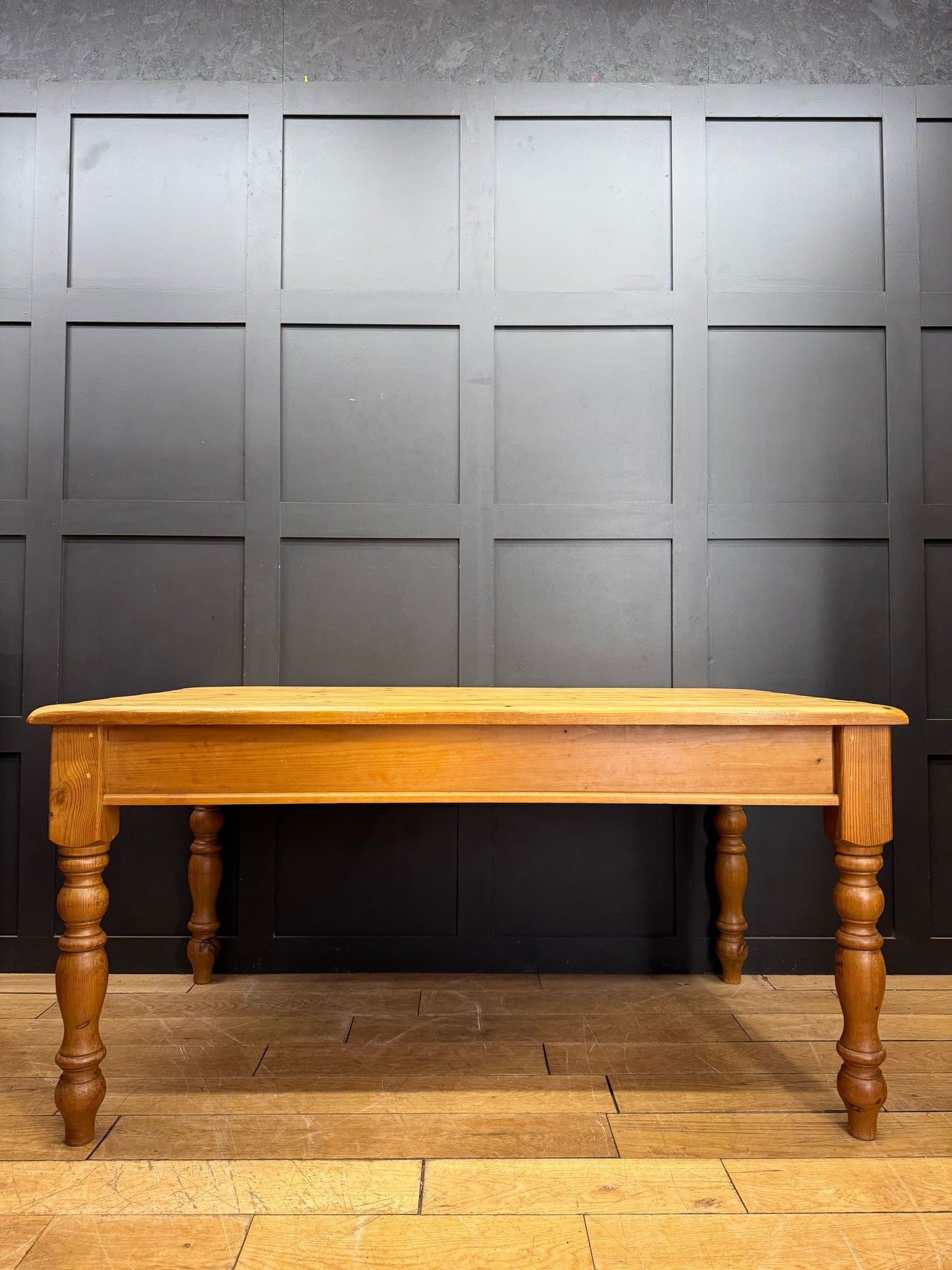Vintage Solid Pine Table  / Farmhouse Dining Table / Rustic Kitchen Table