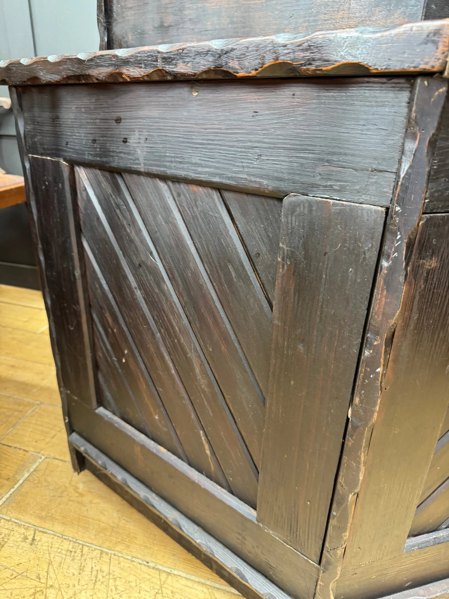 Rustic Solid Pine Home Bar Pub Counter Drinks Cabinet Cocktail Bar Unit