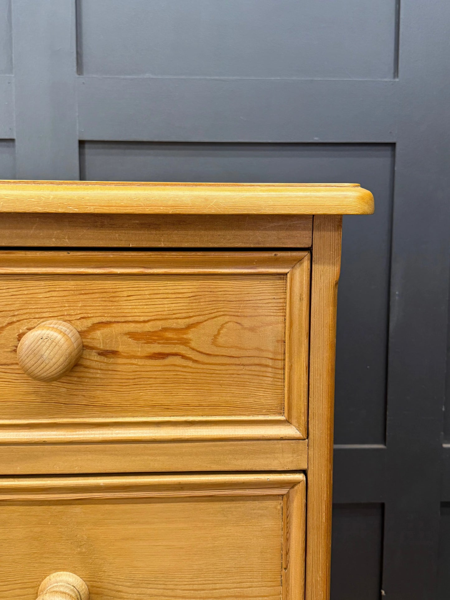Solid Pine Chest of Drawers Rustic Country Farmhouse Bedroom Storage