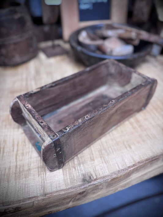 Vintage Wooden Brick Mould Planter Rustic Herb Tray Storage Box Indoor Outdoor RW NORFOLK