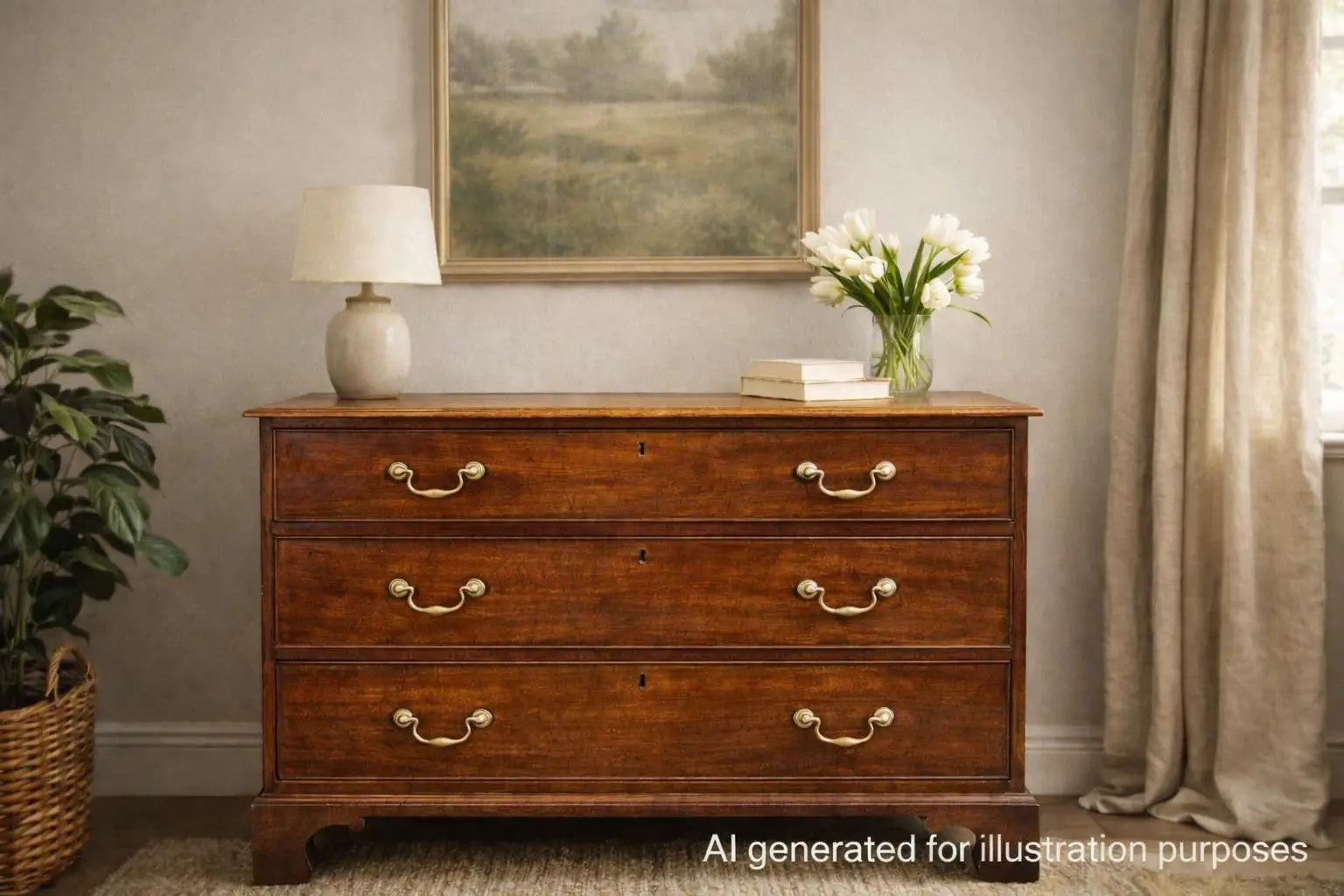 Antique Mahogany Chest Of Drawers / Bedroom Storage / Victorian Georgian RUSTIC WAREHOUSE NORFOLK