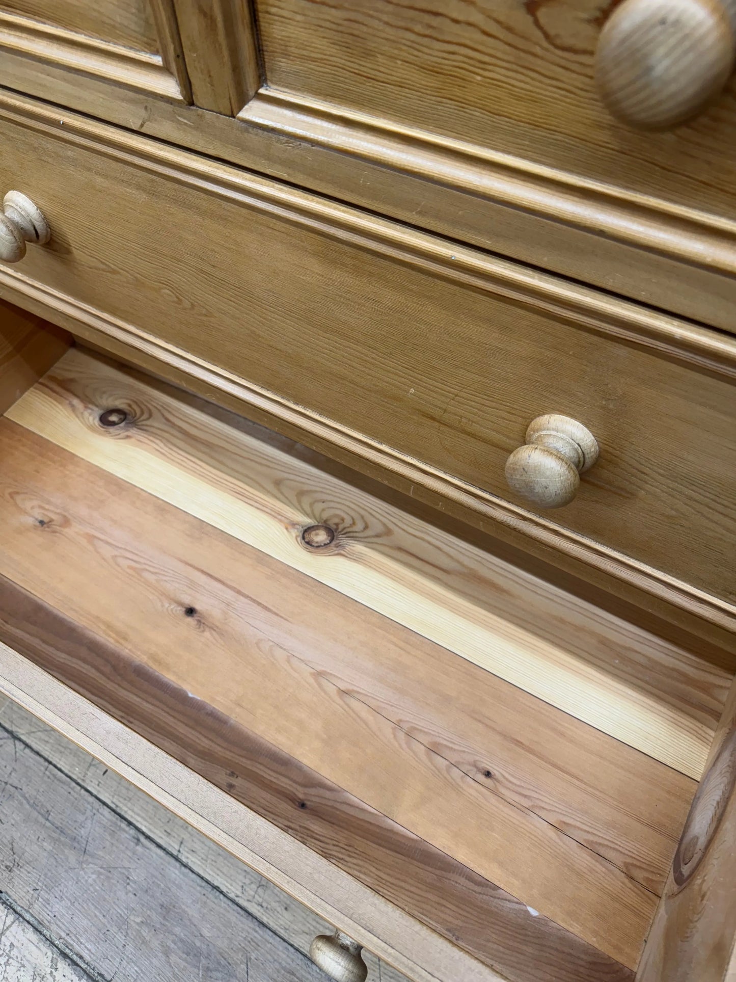 Solid Pine Chest of Drawers Rustic Country Farmhouse Bedroom Storage