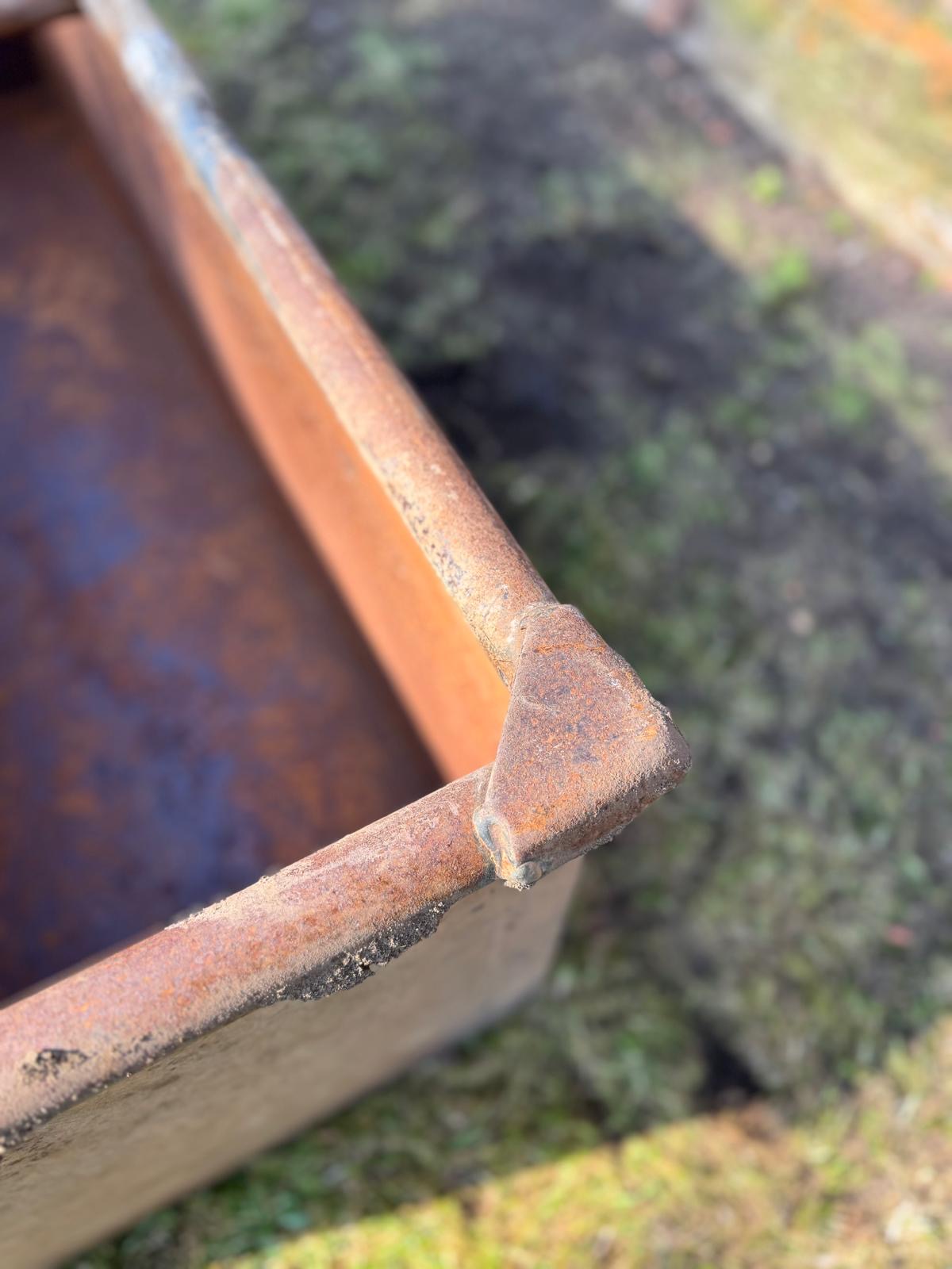 Vintage Galvanised Trough Planter /  Raised Bed Plant Tree Shrub Herb Pot AA