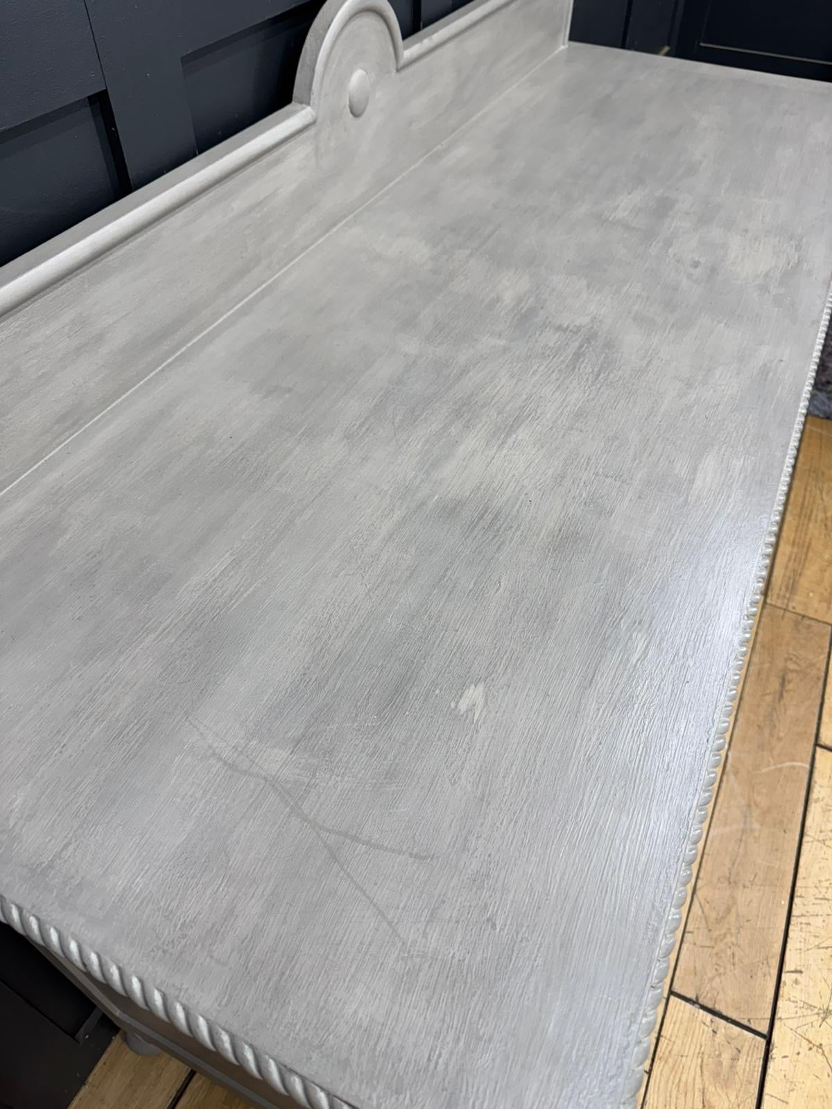 Large Painted Sideboard Cupboard with Drawers – Grey Storage Unit / TV Cabinet