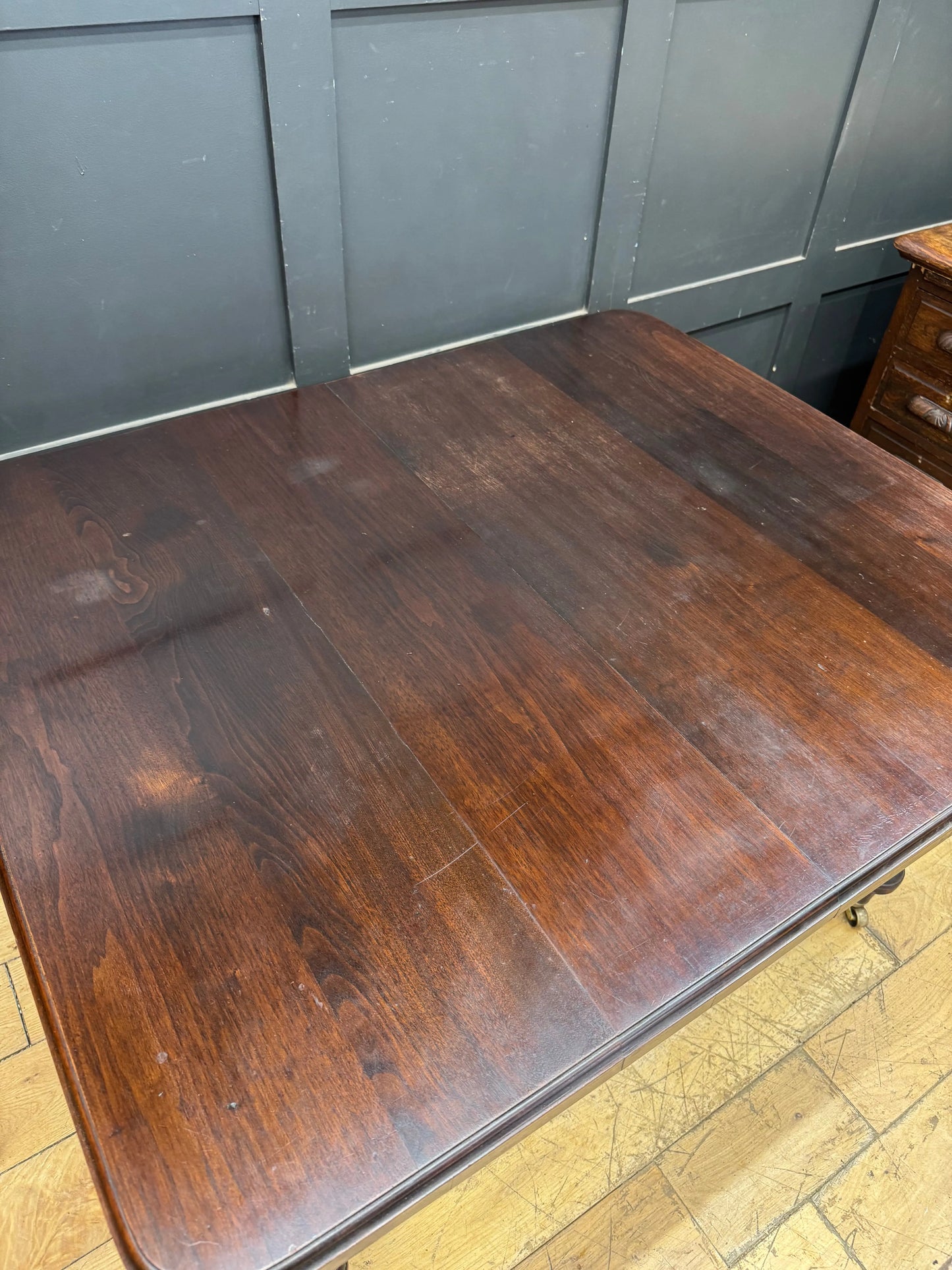 Victorian Mahogany Extending Dining Table Antique 6 Seater Brass Castors