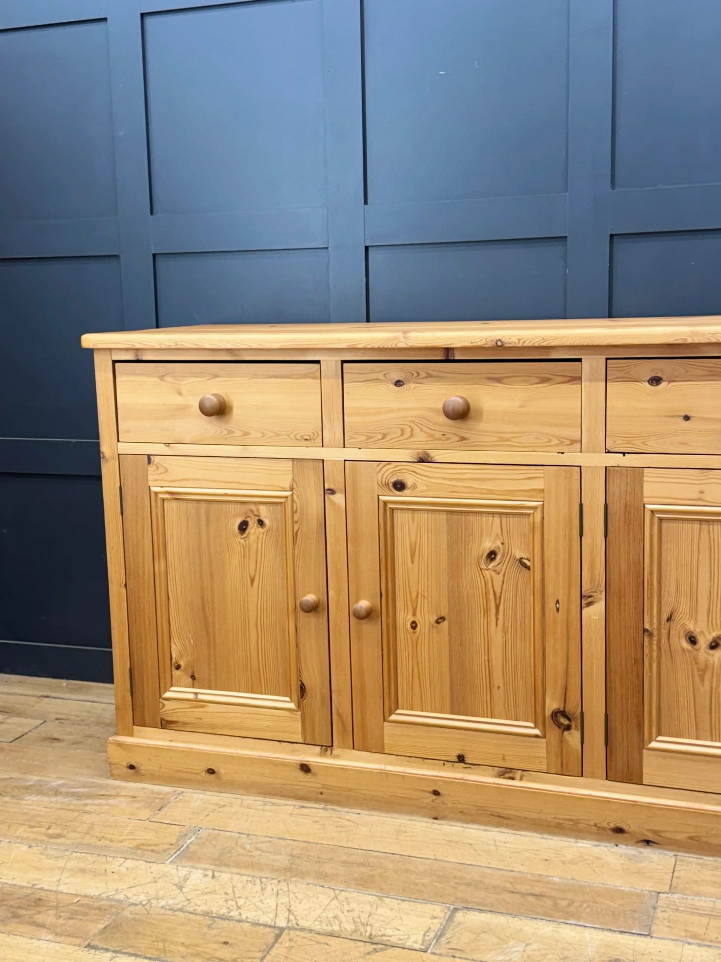 Large Solid Pine Kitchen Sideboard 4 Door 4 Drawer Rustic Farmhouse