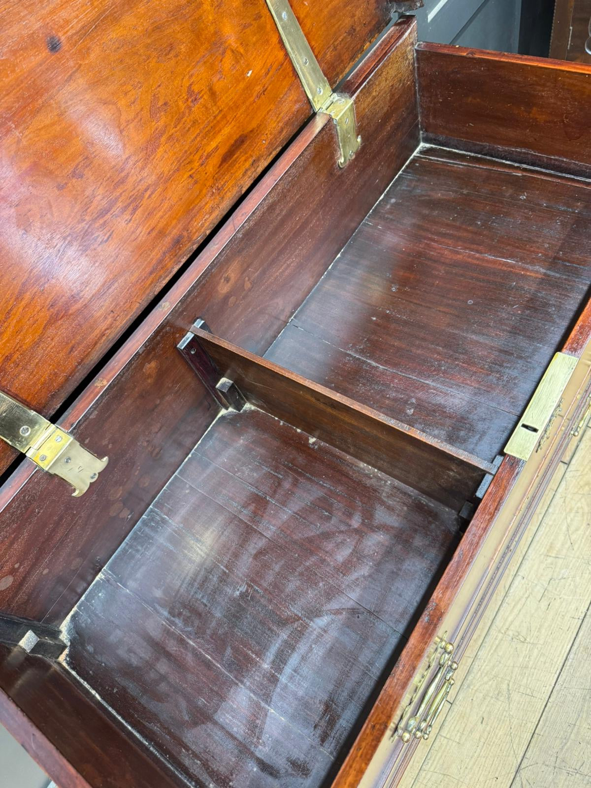 Antique Chest Of Drawers Georgian Mahogany Mule Chest Blanket Box Storage