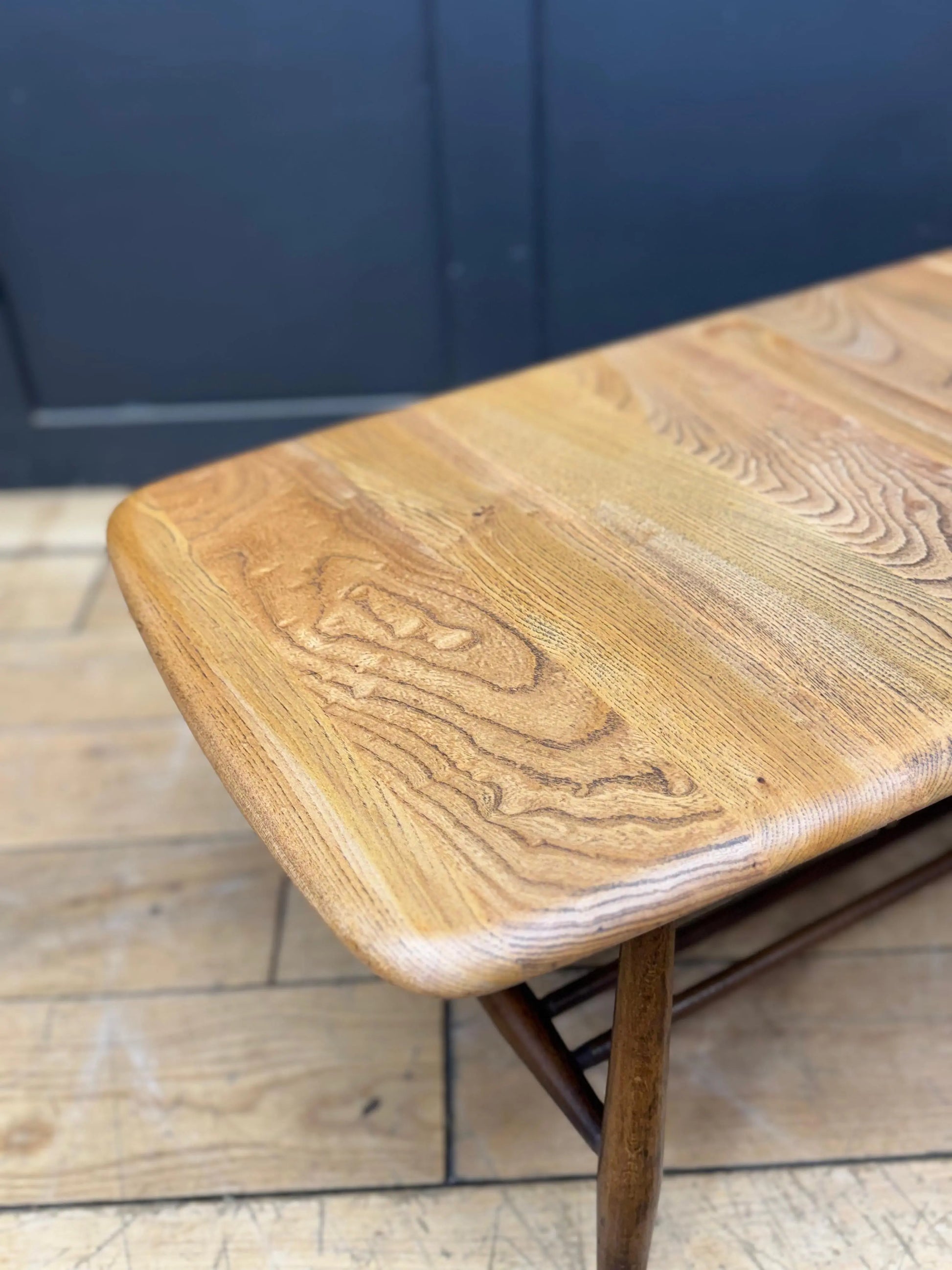 Retro Ercol 459 Elm Coffee Table Vintage Blonde Elm Magazine Rack Side Table MCM RUSTIC WAREHOUSE NORFOLK