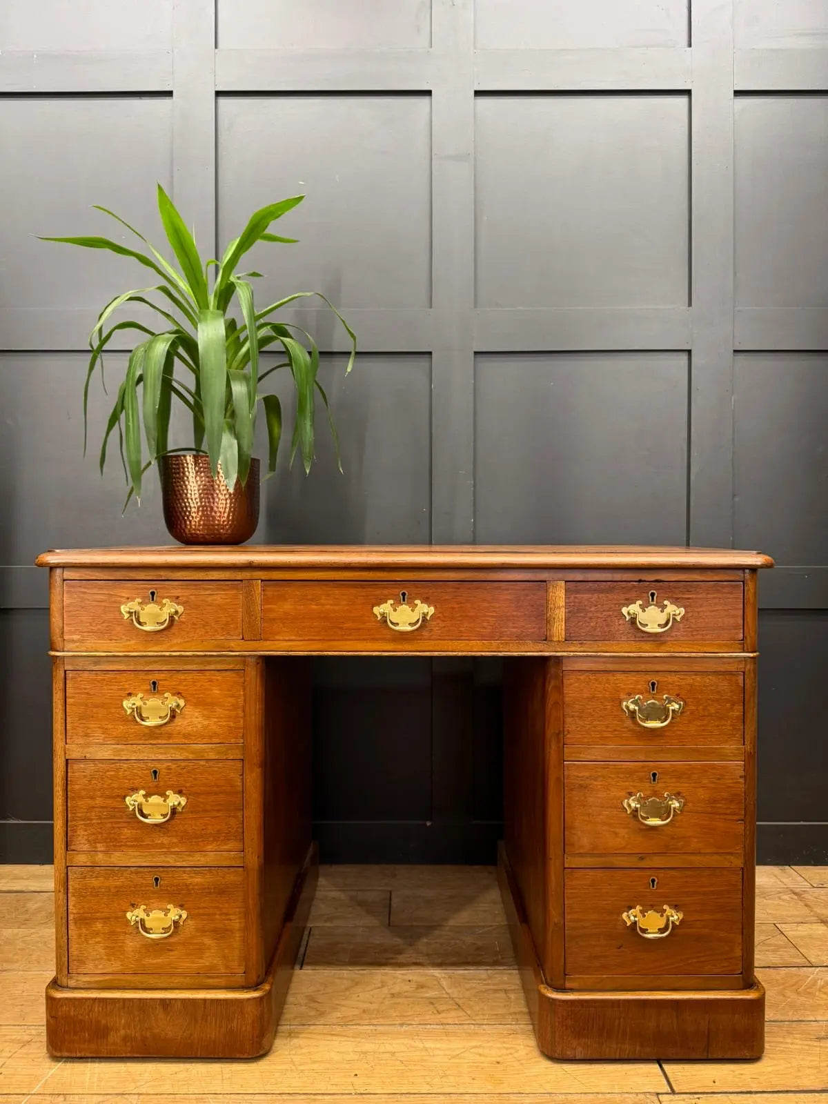 Victorian Mahogany Twin Pedestal Writing Desk / Office Study Computer Desk RUSTIC WAREHOUSE NORFOLK