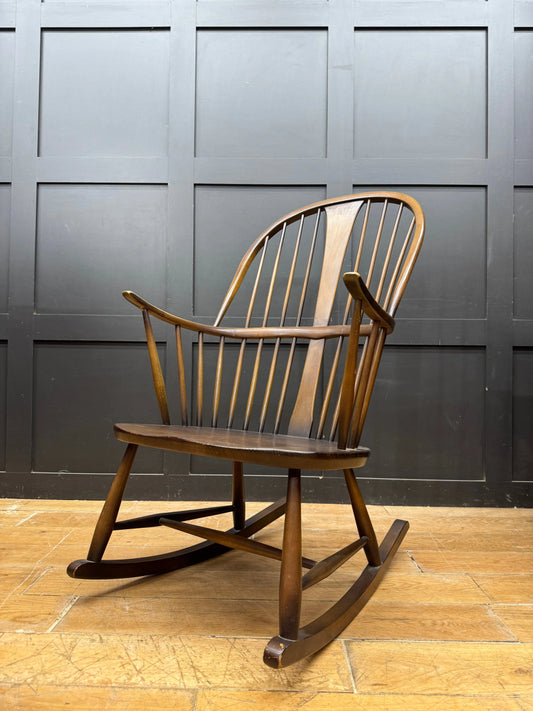 Ercol Windsor Rocking Chair Vintage Elm Beech Armchair Rocker 473