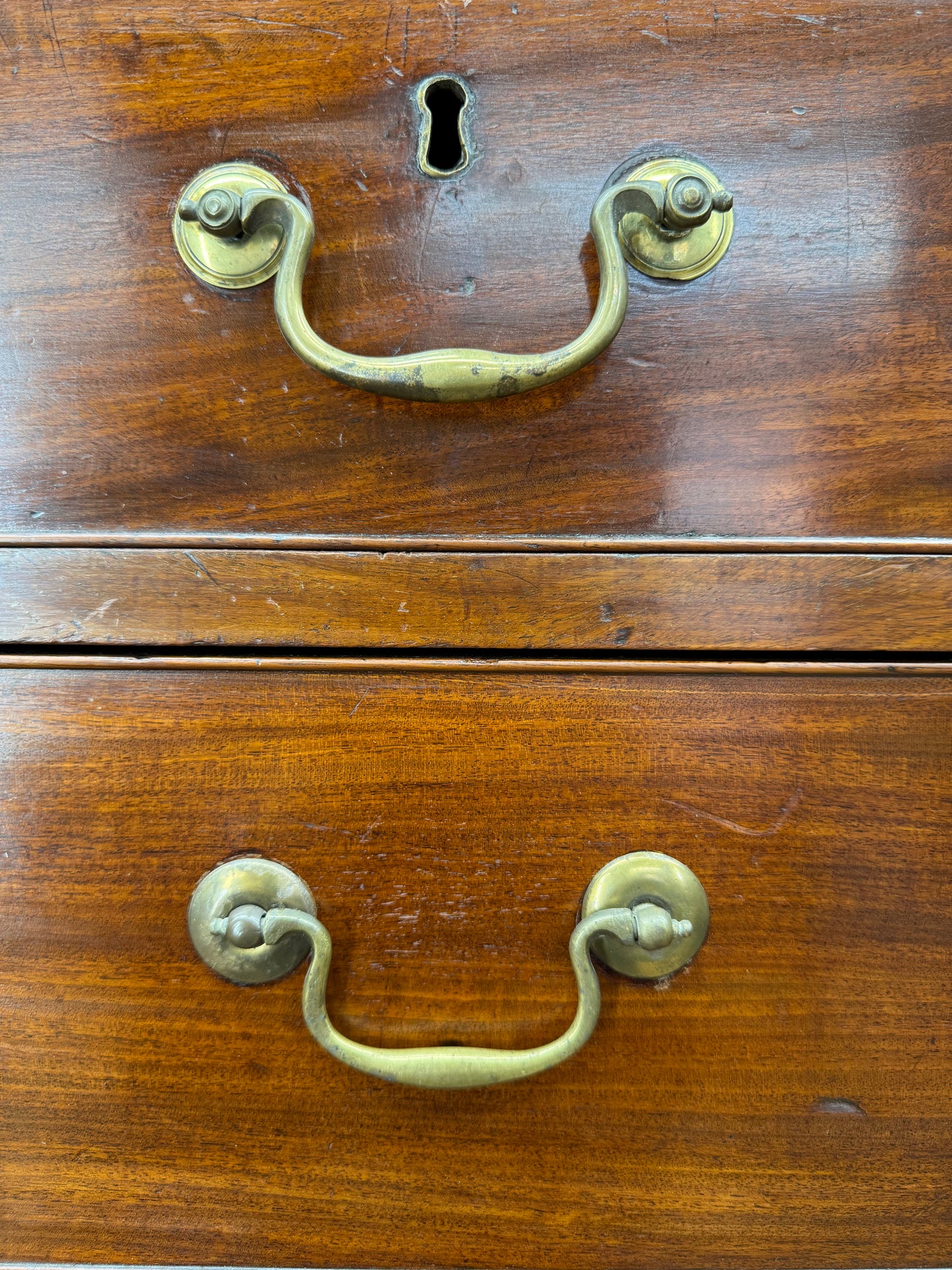 Antique Georgian Mahogany Chest on Chest Tallboy Chest Of Drawers Linen Press