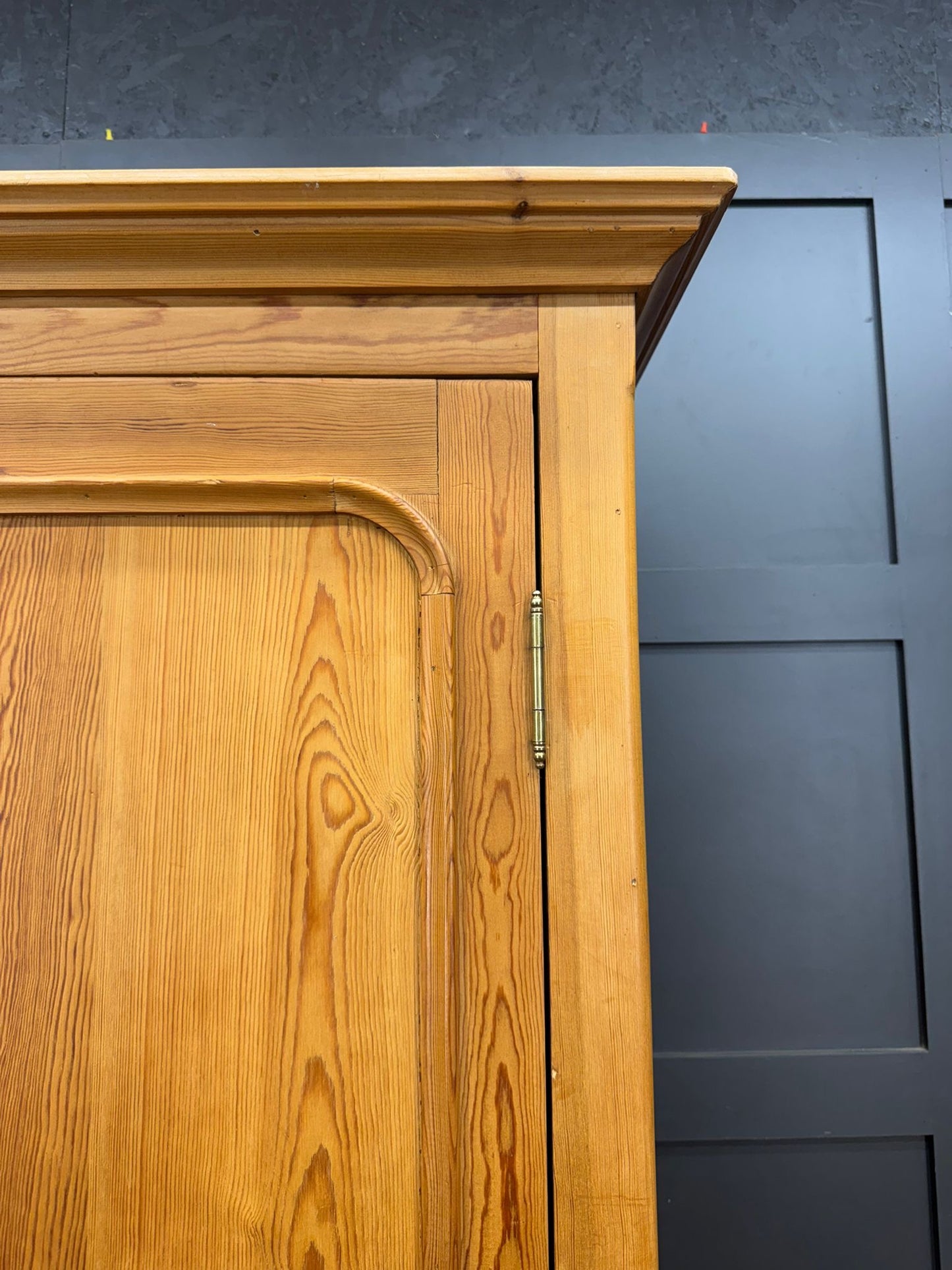 Vintage Solid Pine Double Wardrobe with Drawer / Bedroom  Storage Cupboard