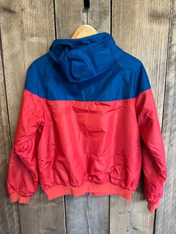 Vintage Original 1980s Nike Windbreaker Jacket Coat Fleece lined Medium