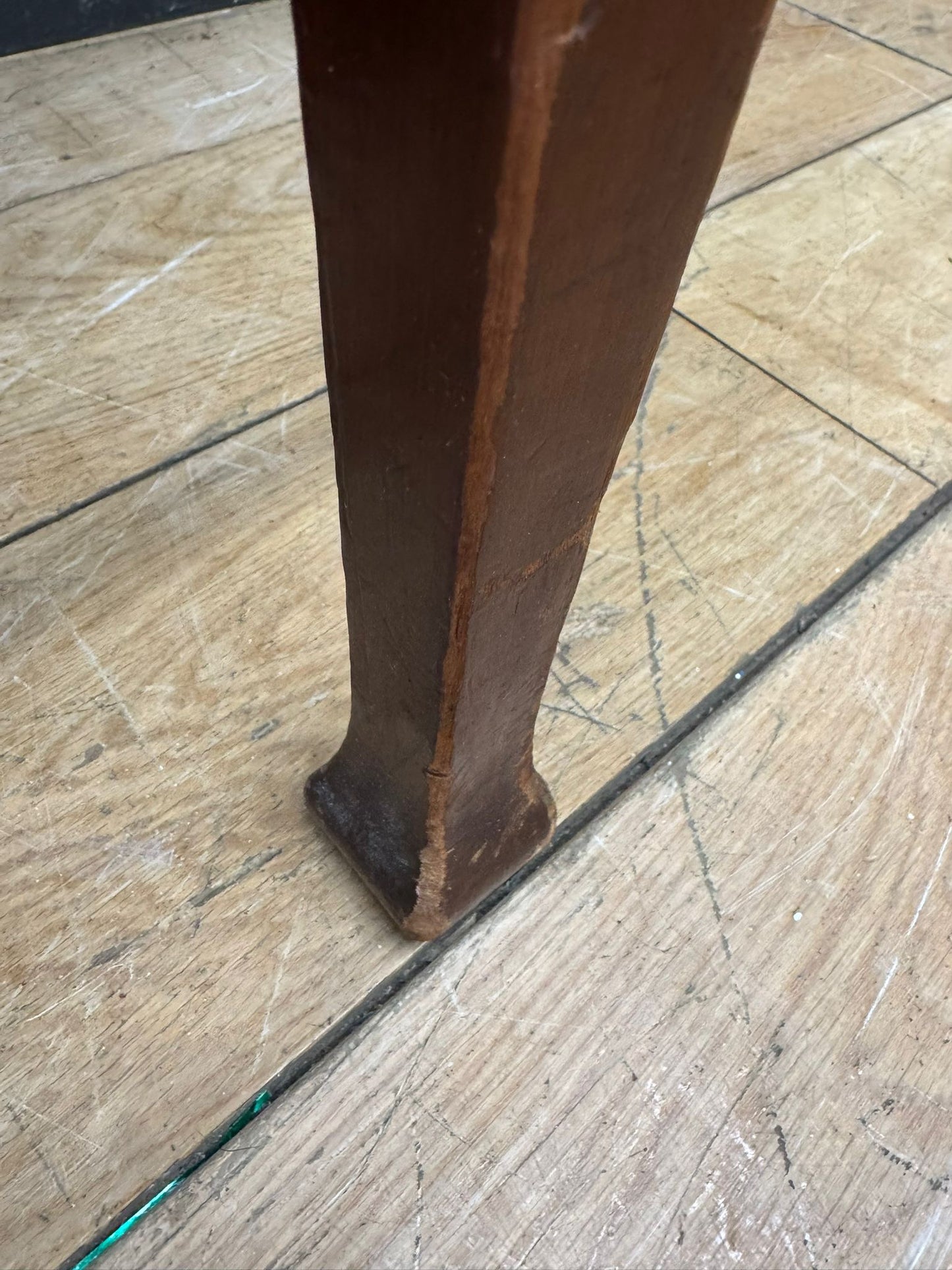 Vintage Mahogany Drop Leaf Side Table – 3 Drawers – Leather Inset Top