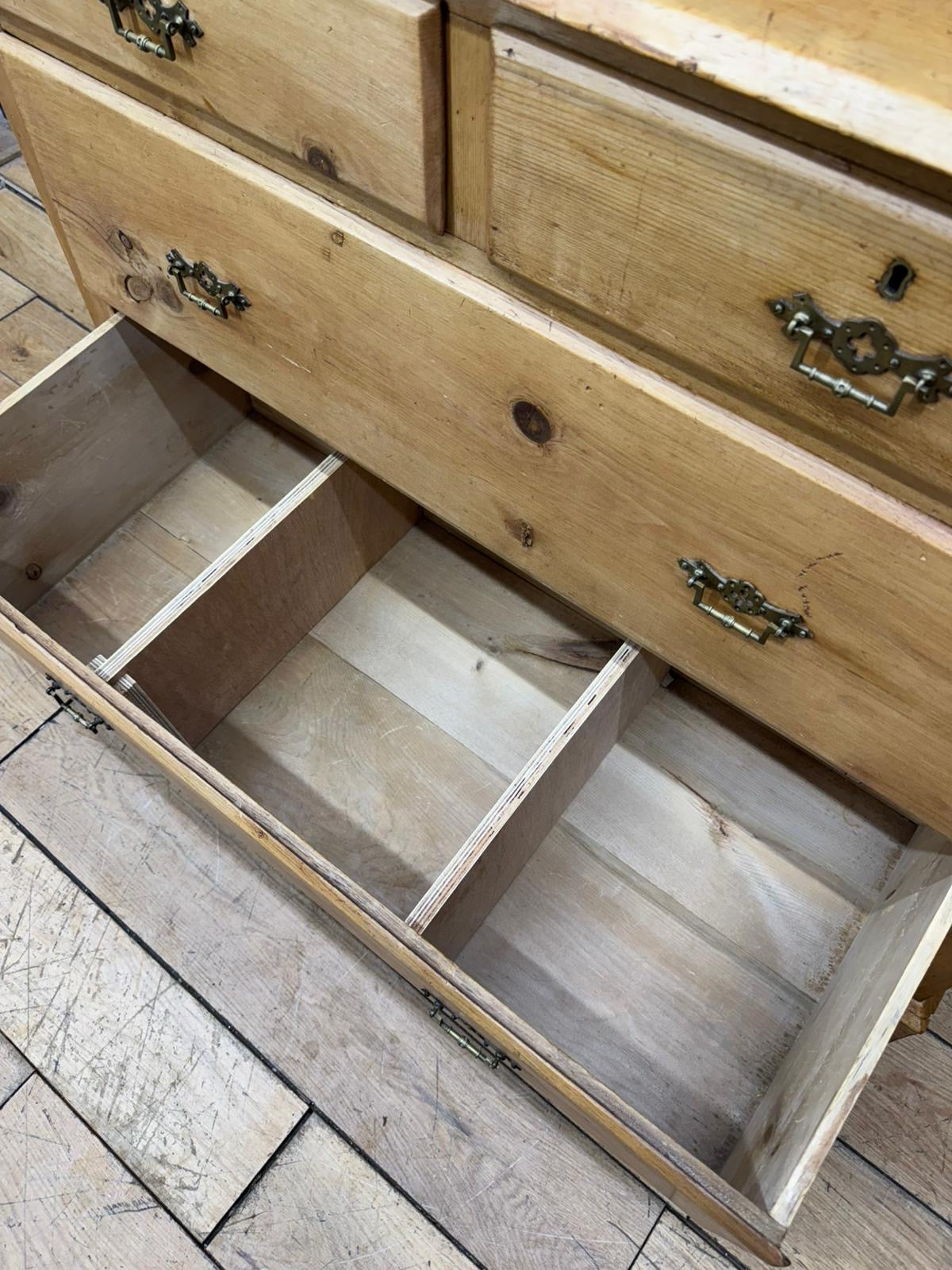 Late Victorian Rustic Pine Chest of Drawers | Antique Farmhouse Bedroom Storage
