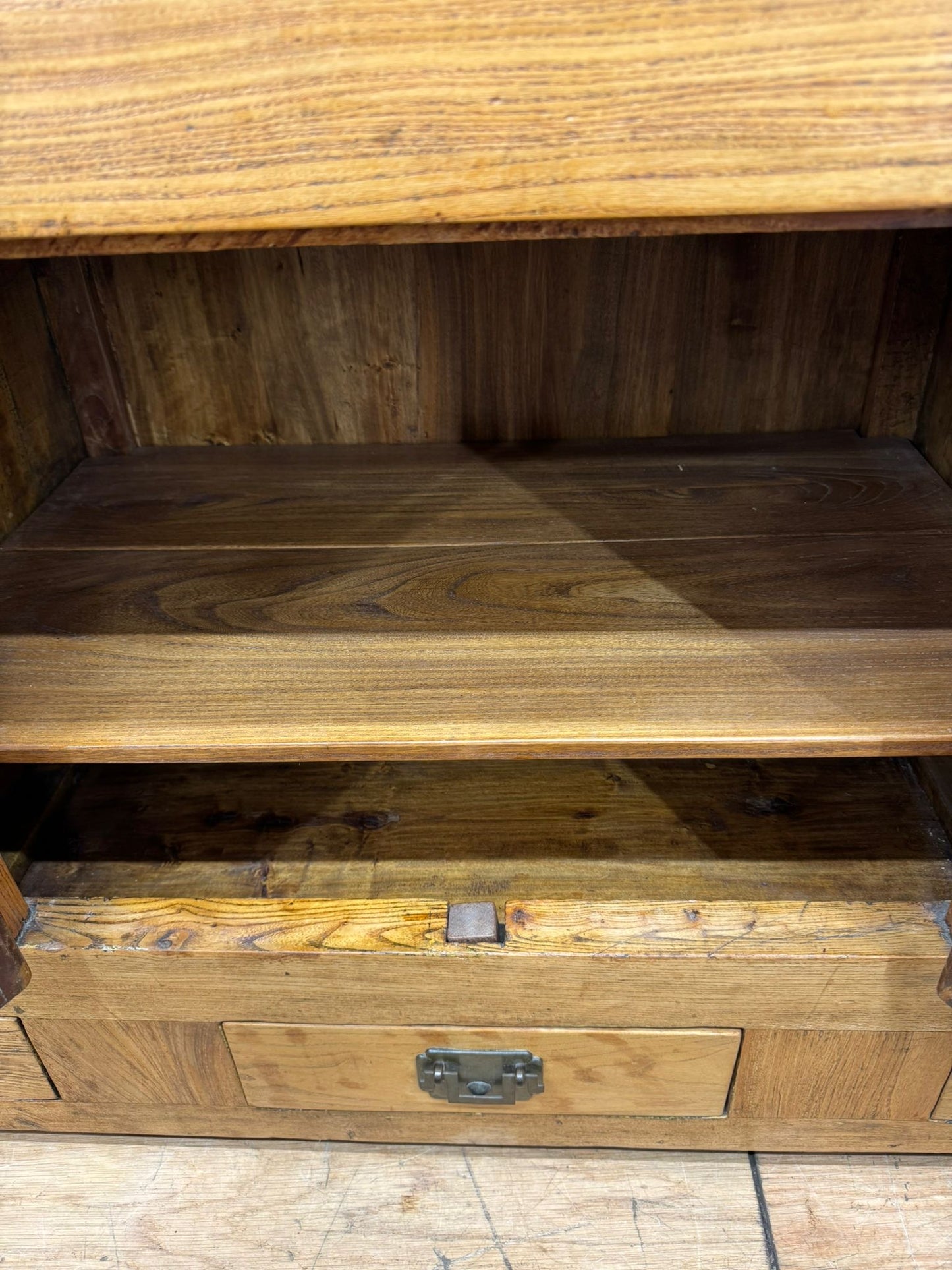 Large Chinese Elm Sideboard Cupboard Console TV Stand