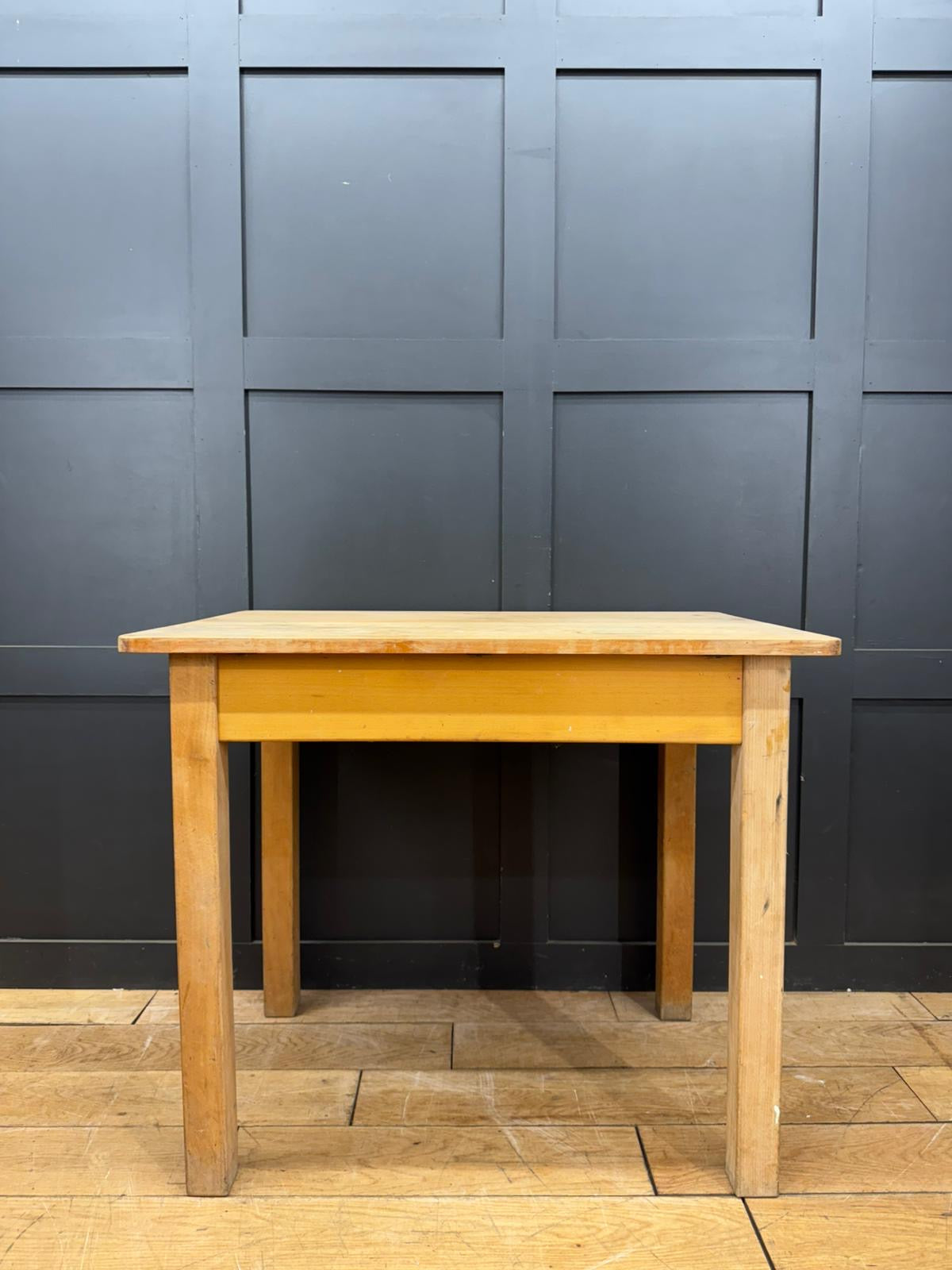 Mid Century British Military Pine Utility Kitchen Prep Table / Knockdown Table / Desk