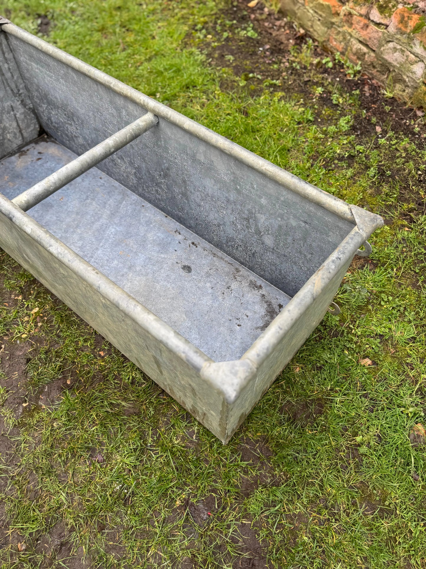 Vintage Galvanised Trough Planter 129cm /Raised Flowerbed Plant Tree Pot Pond Z7 RUSTIC WAREHOUSE NORFOLK