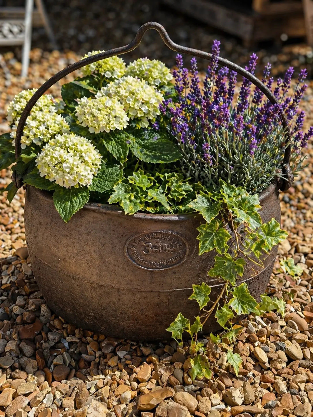 Antique Cast Iron Cauldron Pot 3 Gallon A.Kendrick & Sons West Bromwich Planter Log Holder RUSTIC WAREHOUSE NORFOLK