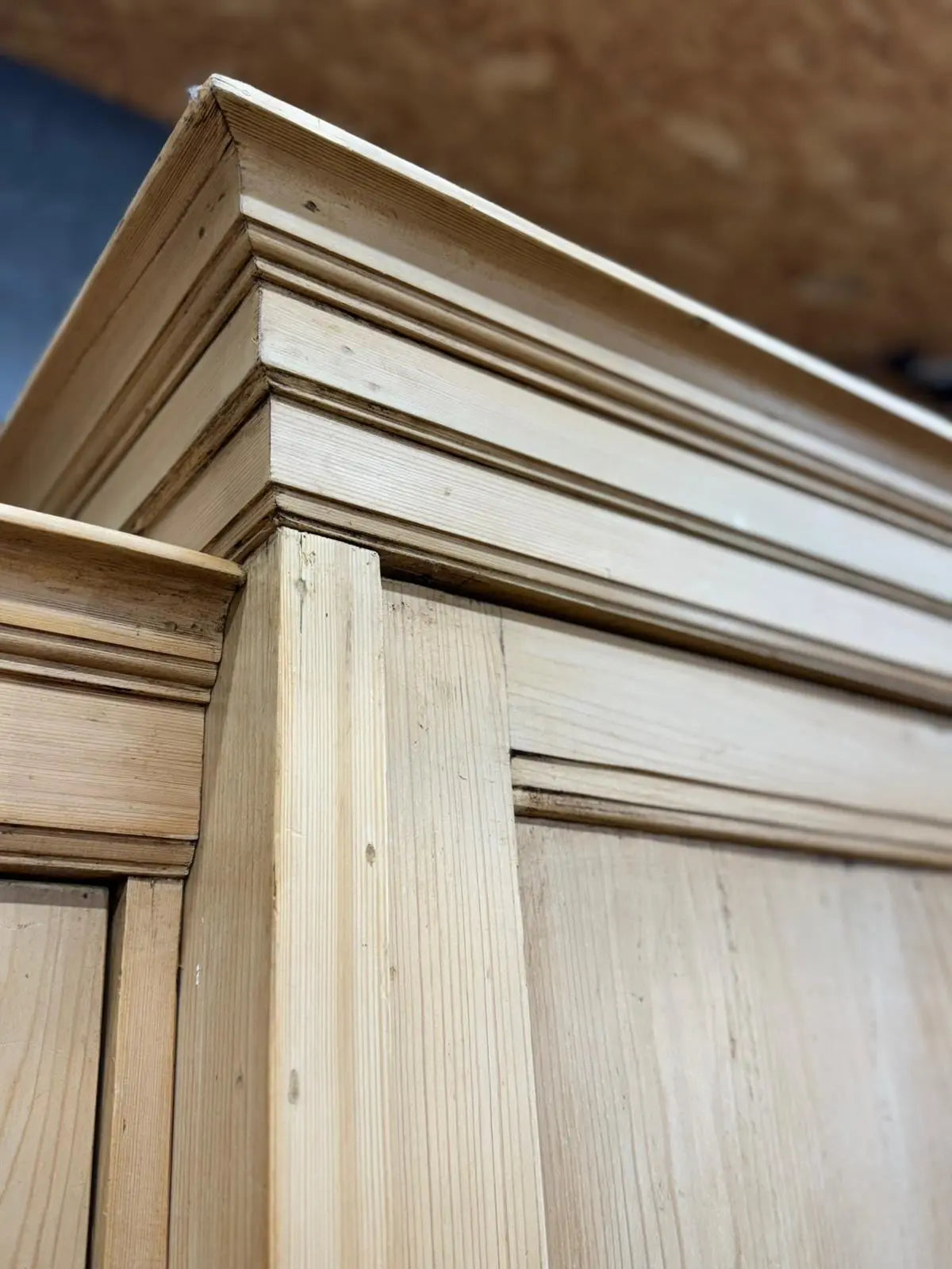 Victorian Pine Triple Wardrobe / Knock-Down Linen Press Style RUSTIC WAREHOUSE NORFOLK